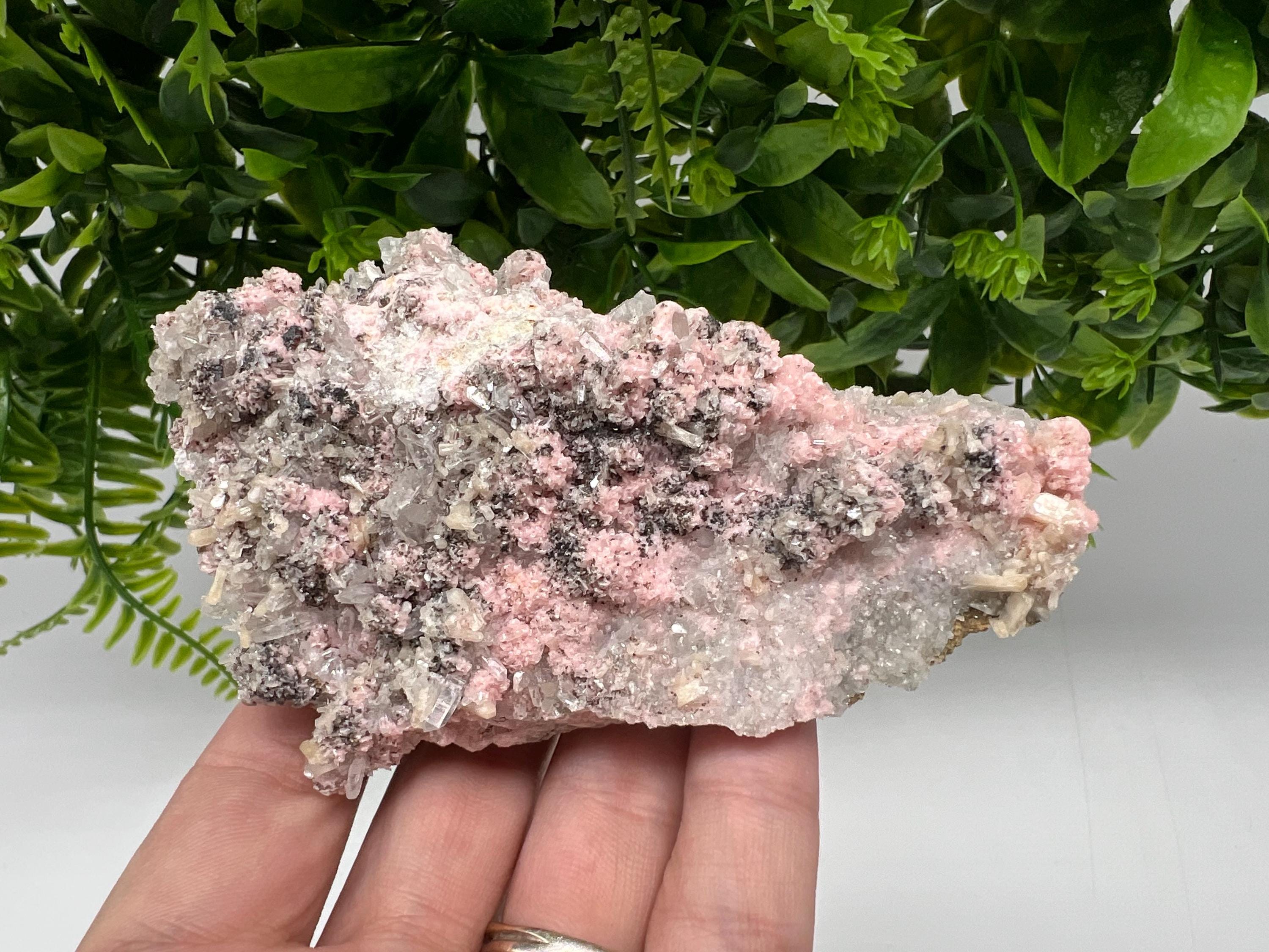 Pink Rhodochrosite Crystal: Starnica Mine, Bulgaria - Home Decor Stone