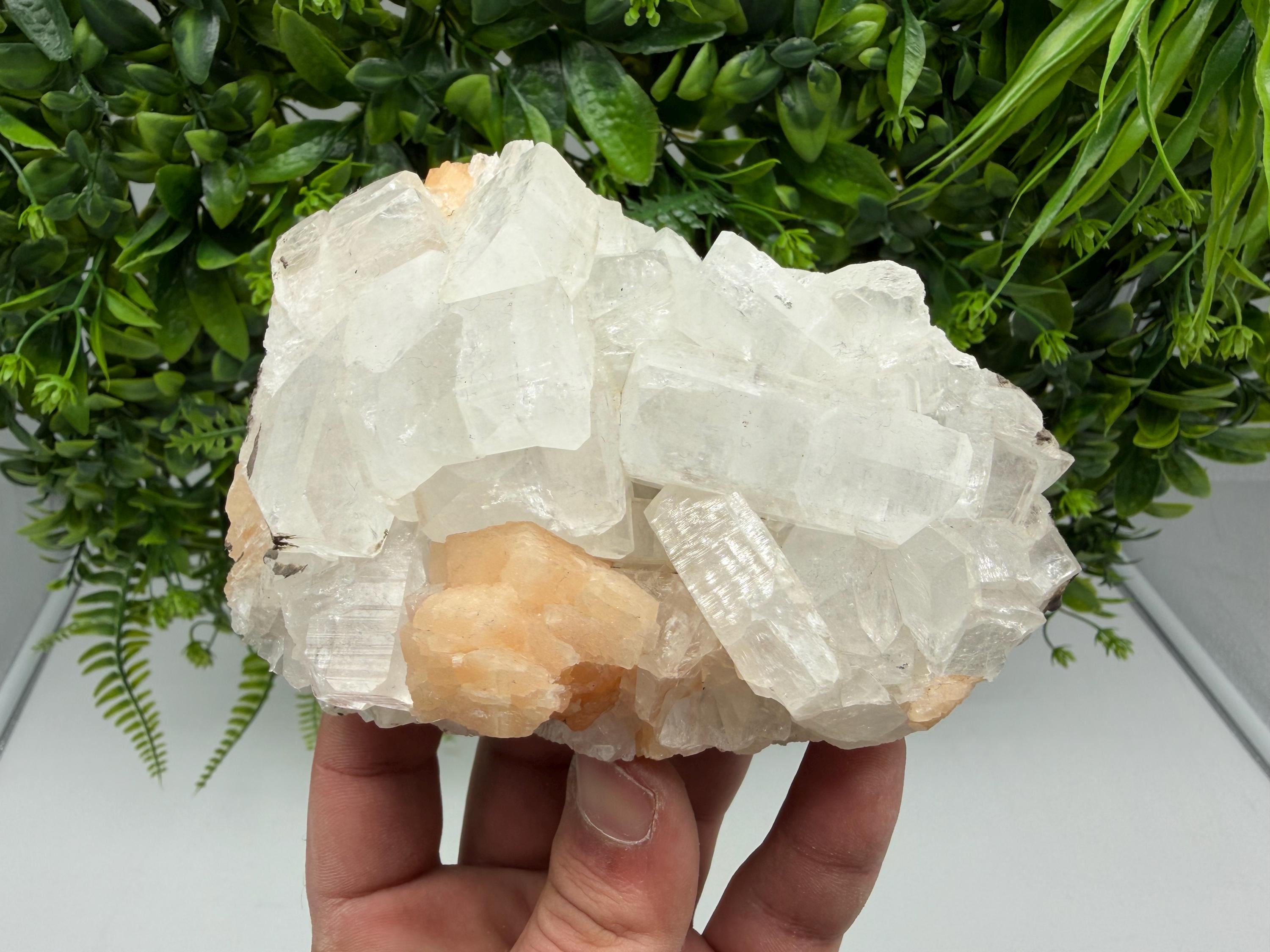Apophyllite Stilbite Chalcedony Specimen: India Minerals, Crystal Stone