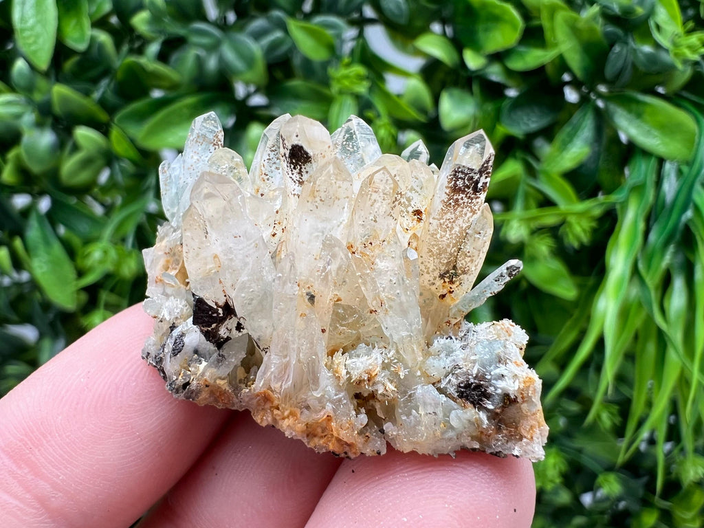 Bulgarian Quartz Mineral Specimen: Iron Oxide Limonite Inclusion