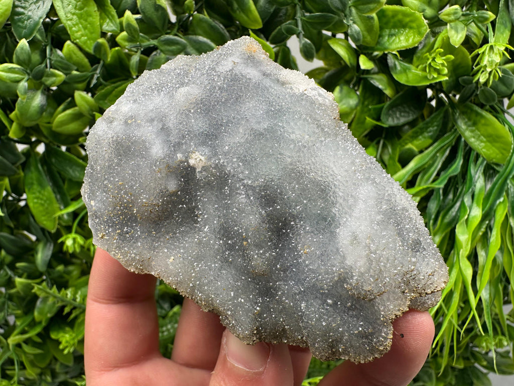Blue Chalcedony Quartz with Chlorite Inclusions, Bulgaria Mineral Specimen