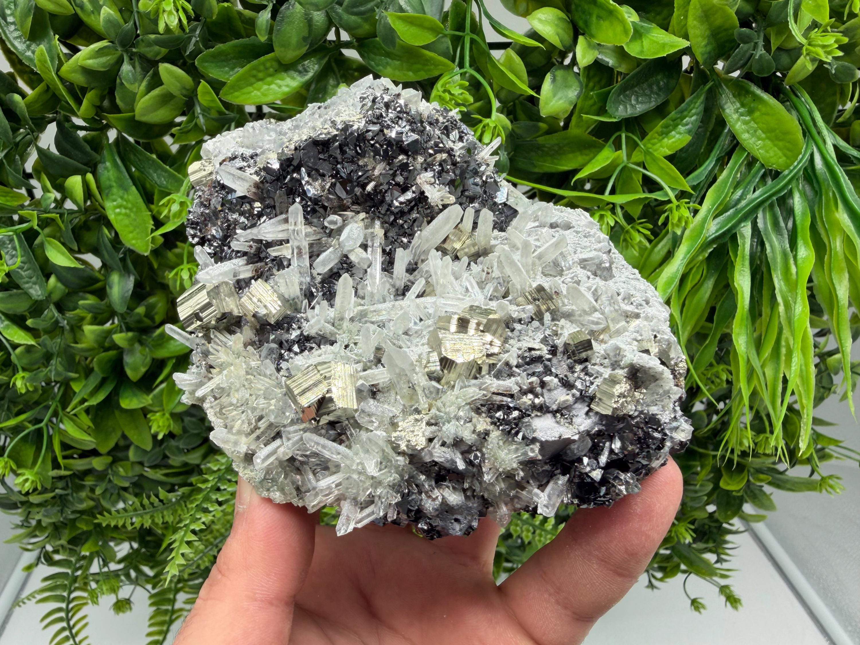 Pyrite Sphalerite Quartz  Mineral Specimen, Krushev dol Mine
