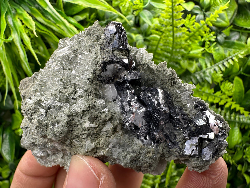 Galena Sphalerite on Quartz, Borieva Mine Mineral Specimen