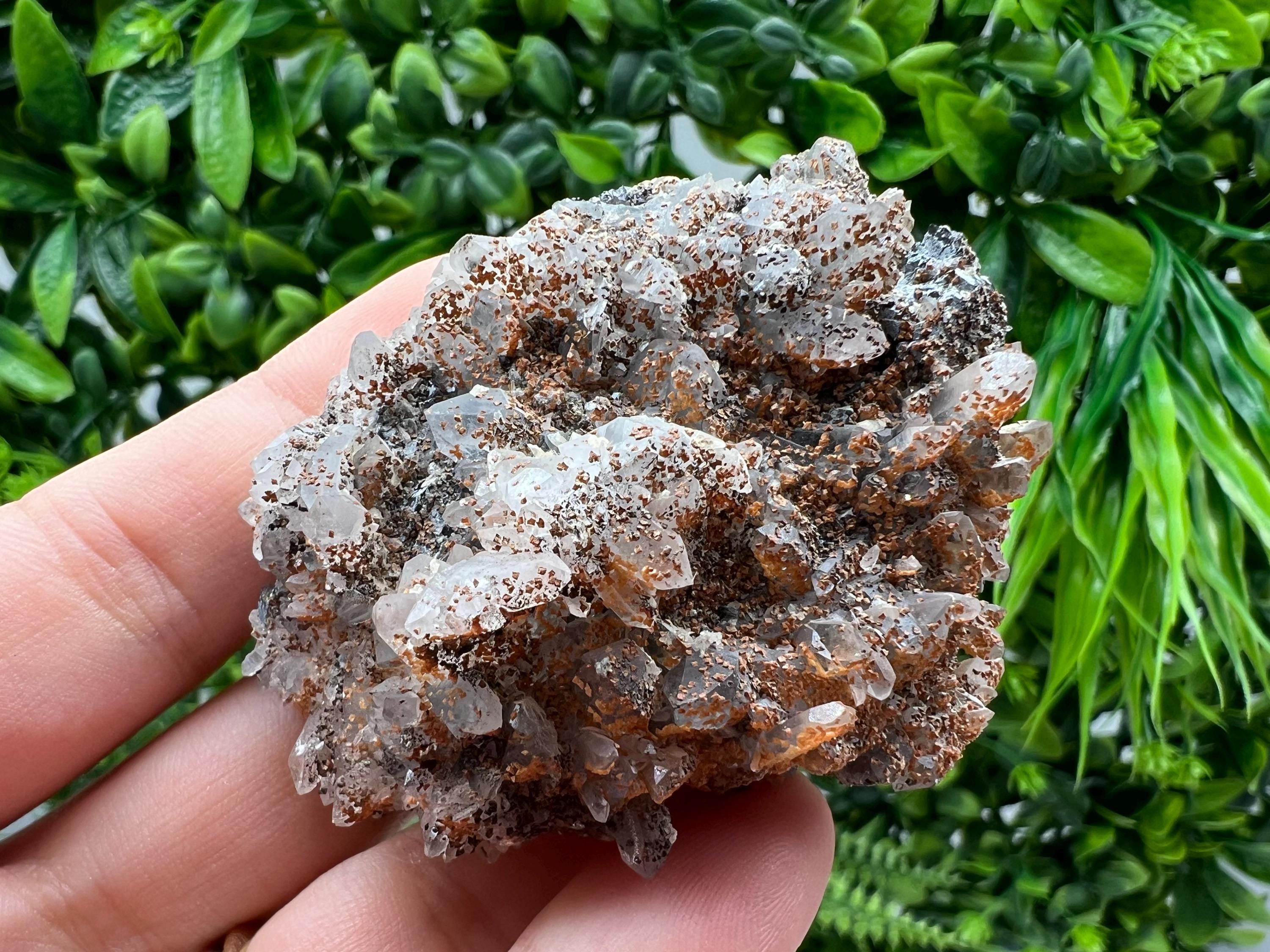 Stunning Quartz whit dolomite on Sphalerite and Galena,from Krushev dol mine,Bulgaria,natural collection mineral specimen,home decor crystal
