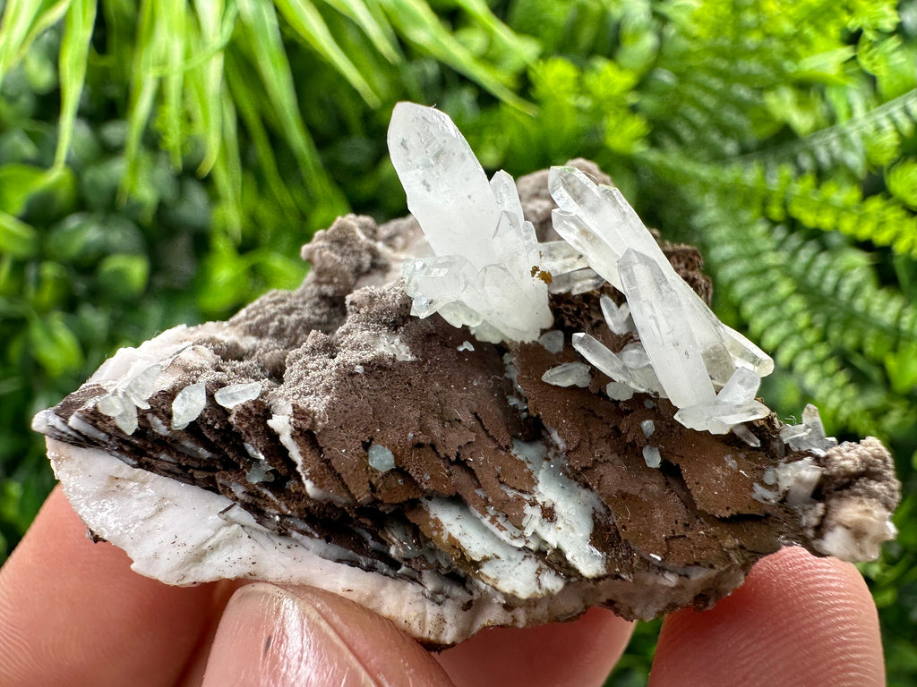 Quartz with Chlorite, Rhodochrosite, Siderite Crystal Home Decor