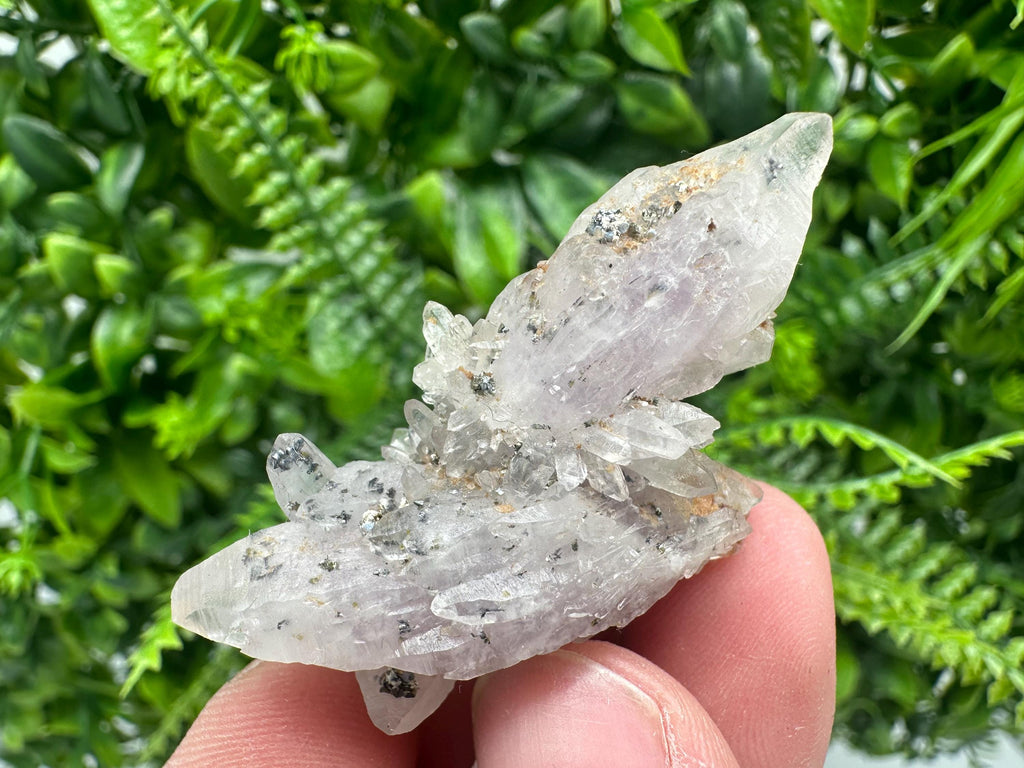 Amethyst Phantom Quartz with Chalcedony and Chlorite Inclusions
