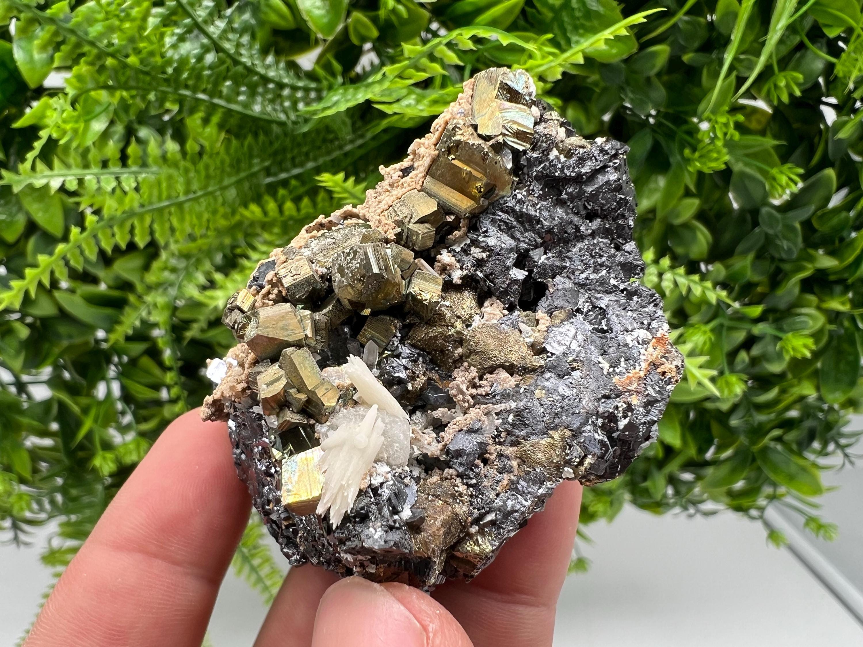 Rainbow Pyrite Siderite Mineral Specimen: Madan Bulgaria Home Decor Stone