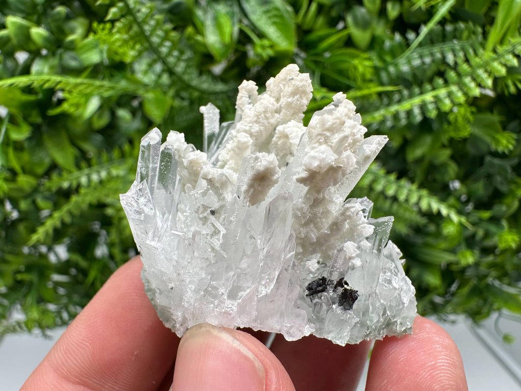 Quartz with Calcite: Madan Bulgaria Natural Crystal Mineral