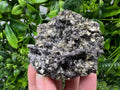 Pyrite on Sphalerite, Quartz Mineral Specimen, Bulgaria Home Decor Stone
