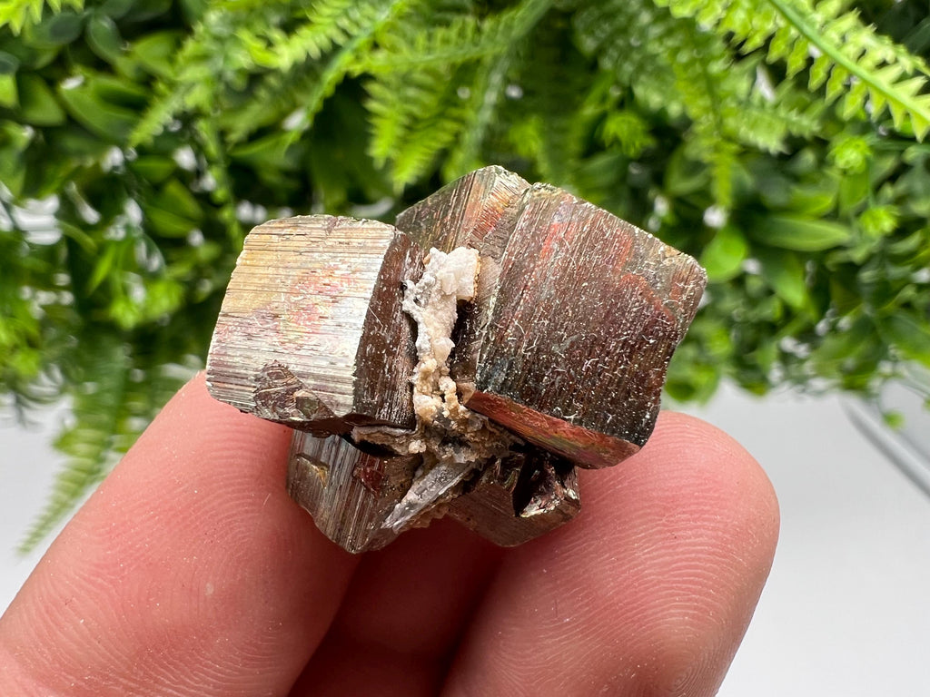 Rainbow Pyrite Hematite Cluster: Borieva Mine, Bulgaria