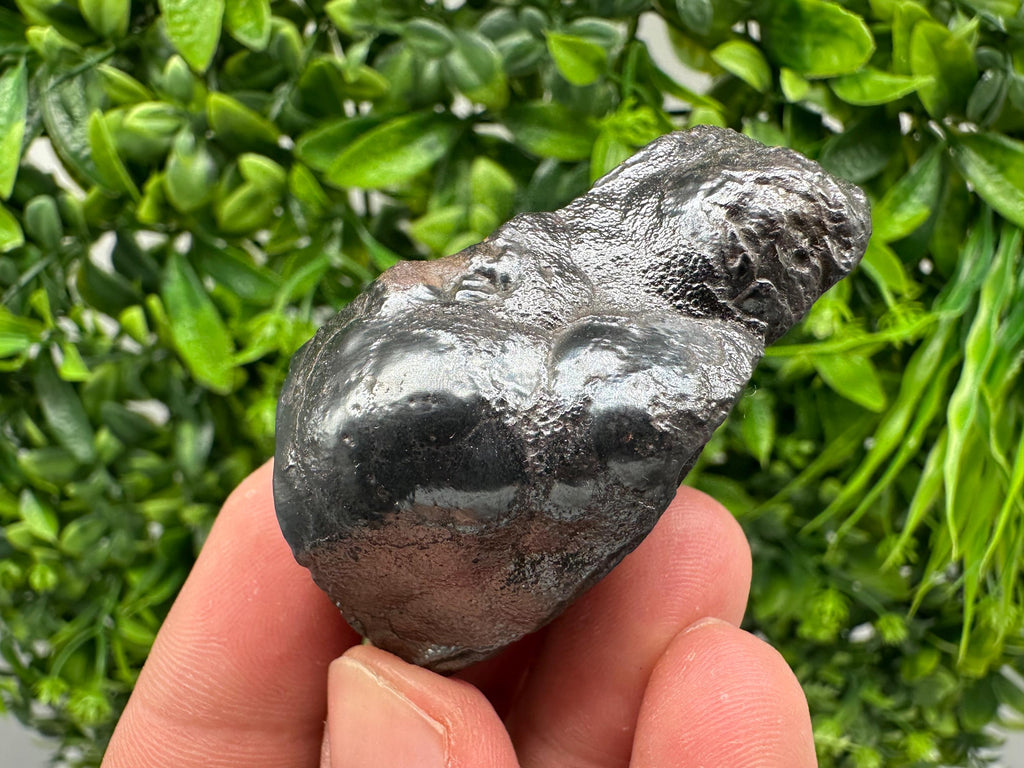 Botryoidal Black Hematite Specimen: Moroccan Crystal for Reiki Chakra