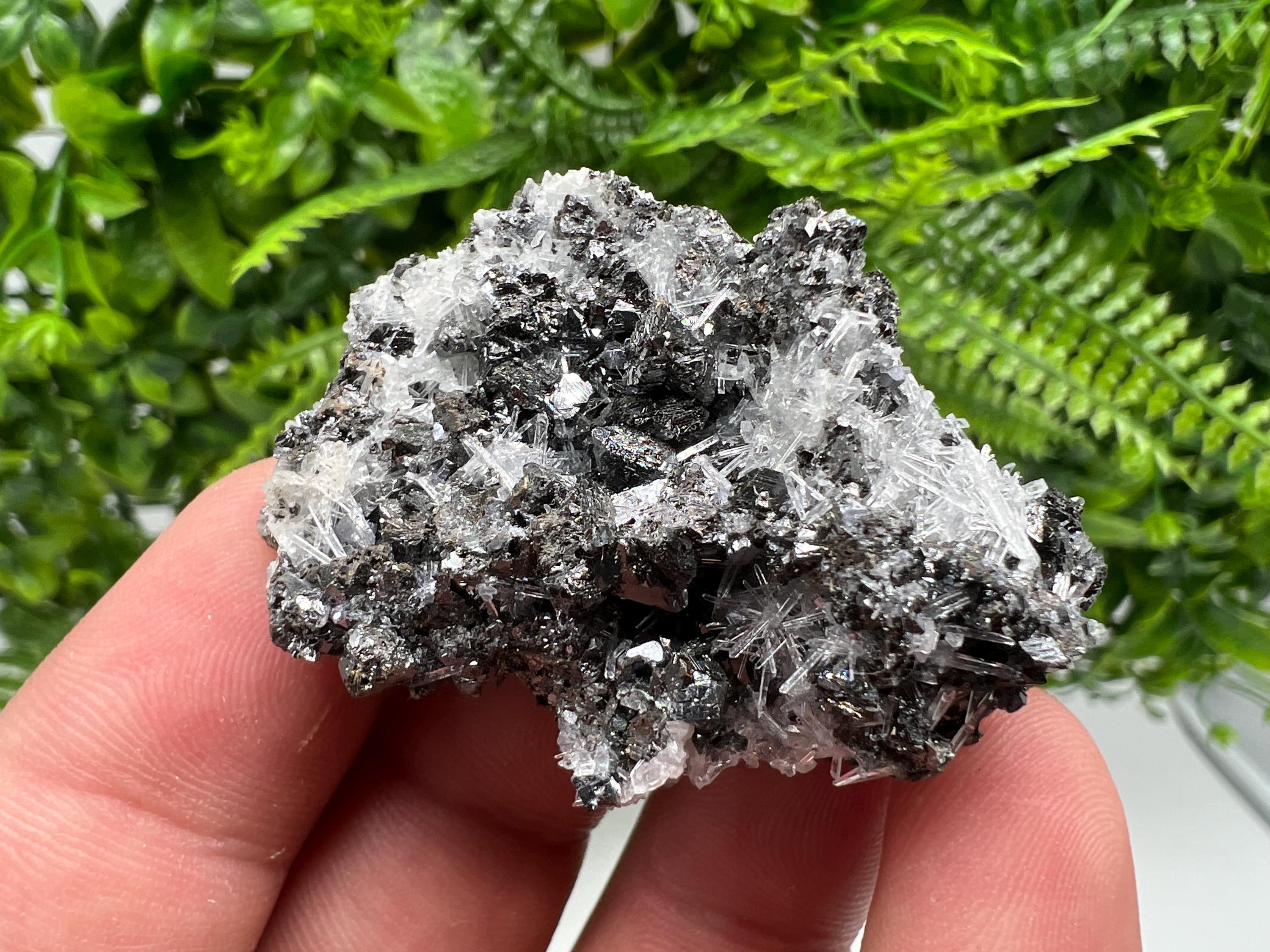 Calcite Sphalerite Galena on Quartz, Borieva Mine Mineral Specimen
