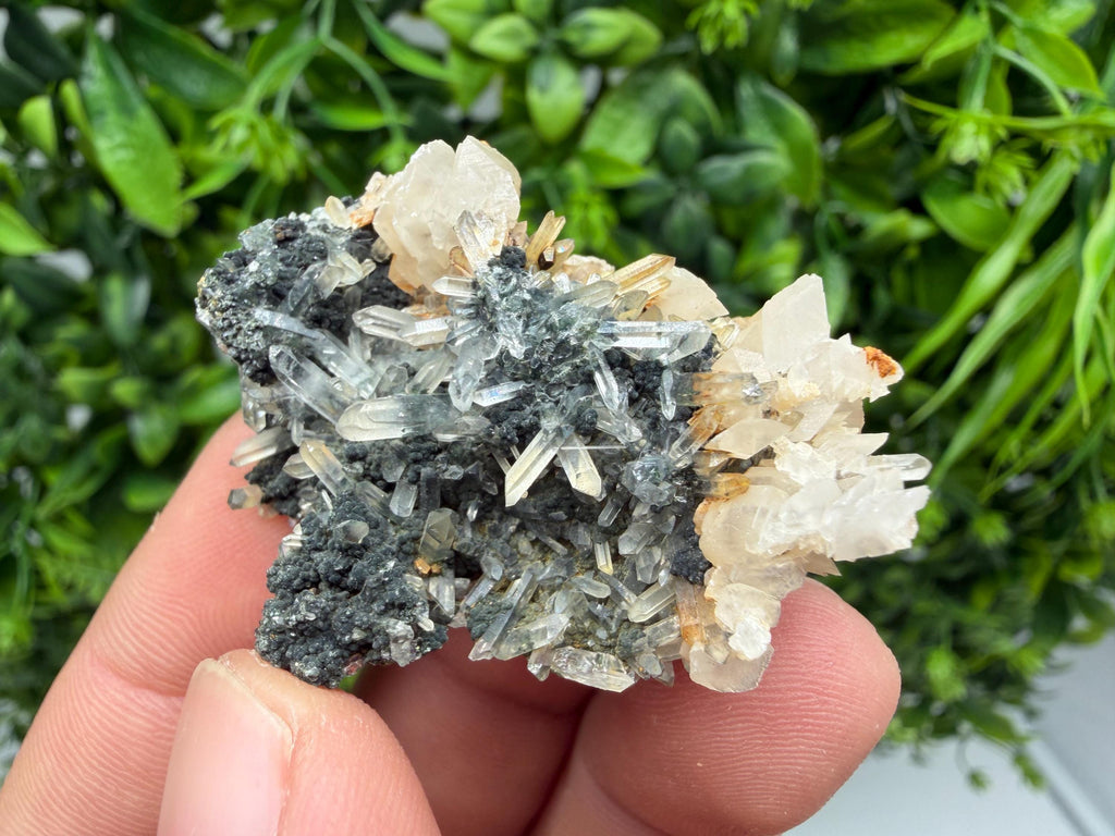 Wonderful Calcite,Quartz on Chlorite matrix,from Borieva mine,Madan,Bulgaria,natural collection mineral specimen,rare crystal,home decor