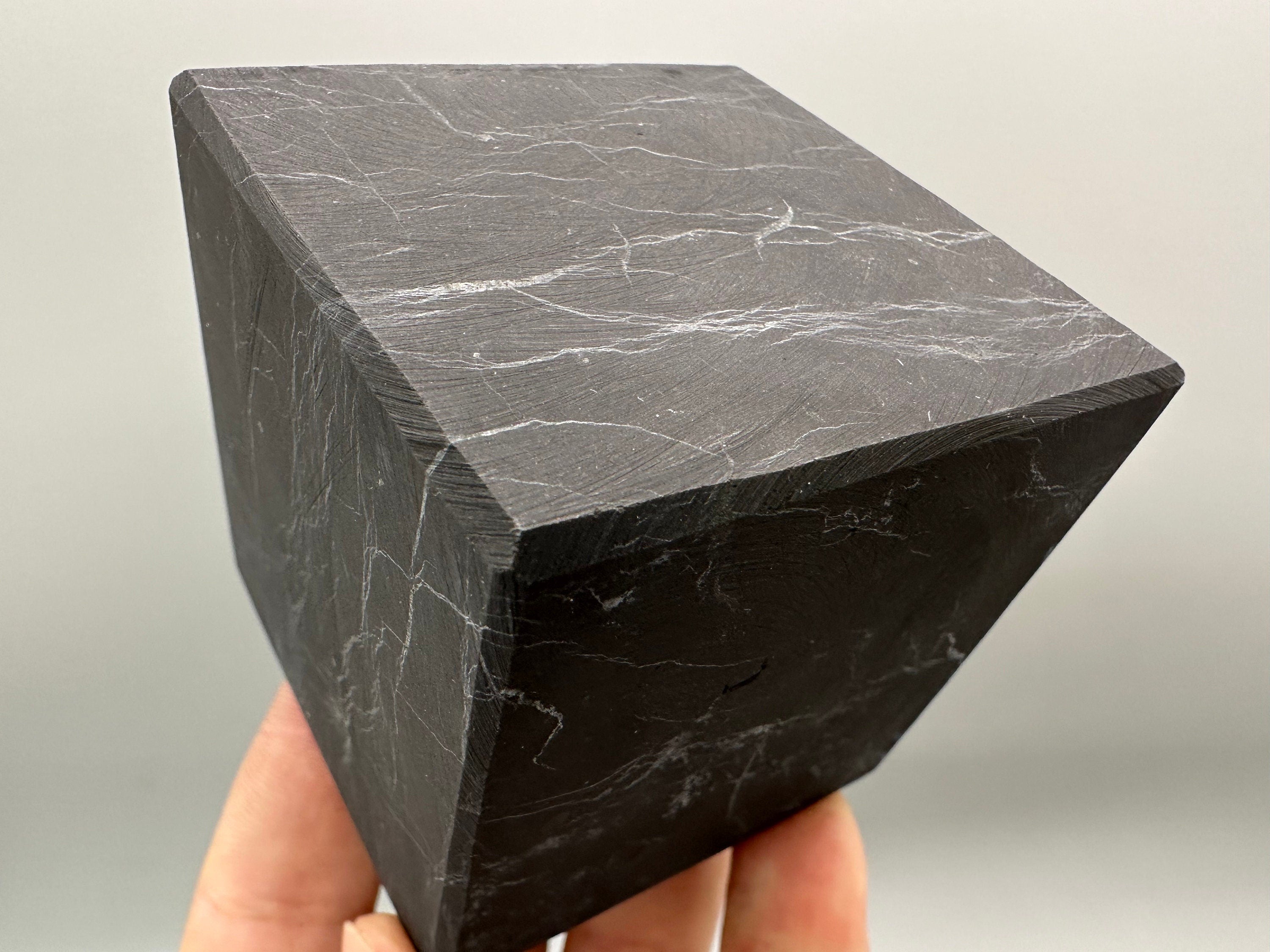 6cm Shungite Cube: EMF & 5G Protection, Healing Crystal