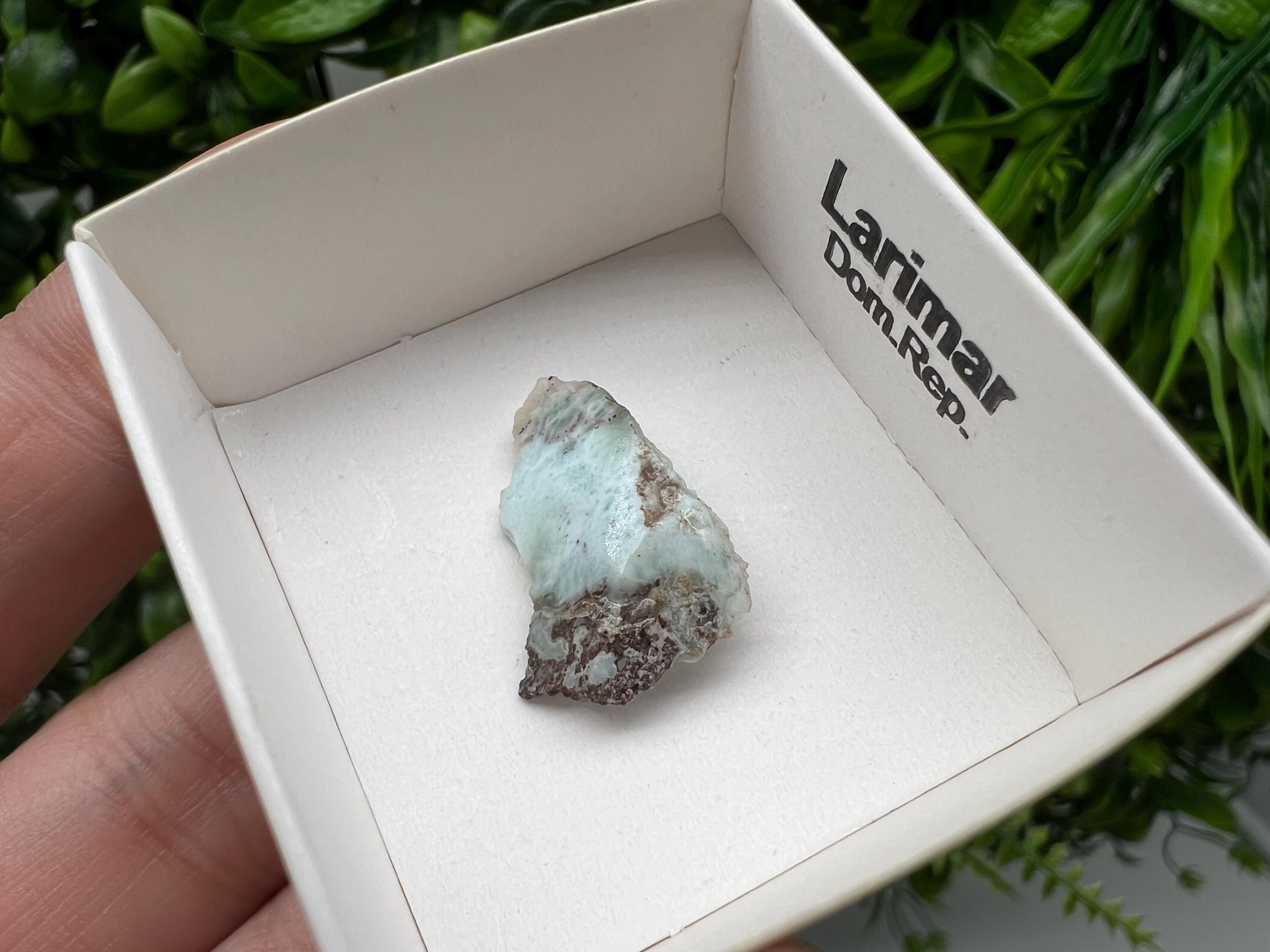Rare Raw Larimar Specimen: Dominican Republic Crystal (25/15mm)