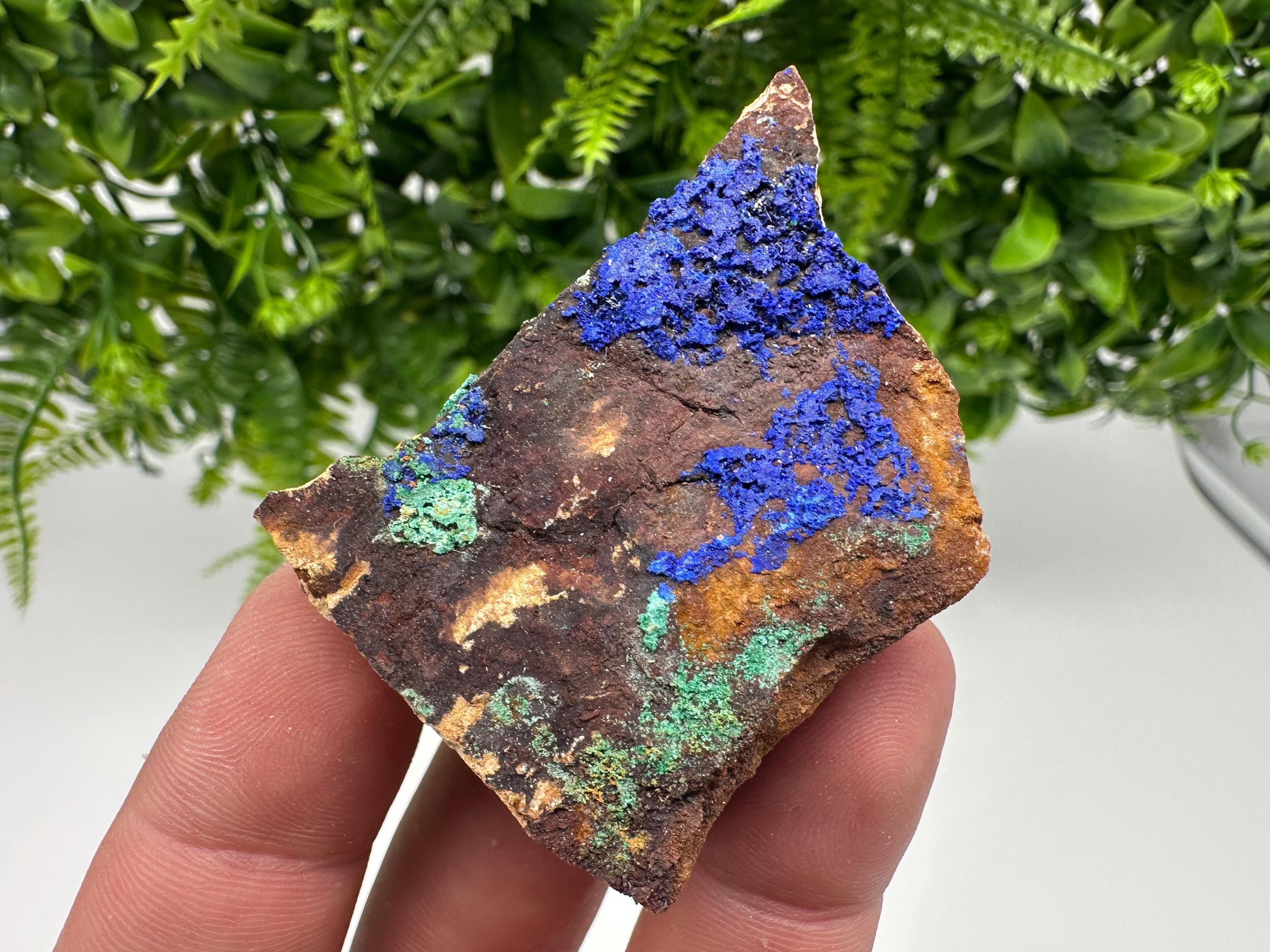 Moroccan Azurite Malachite Mineral Specimen, Rare Crystal
