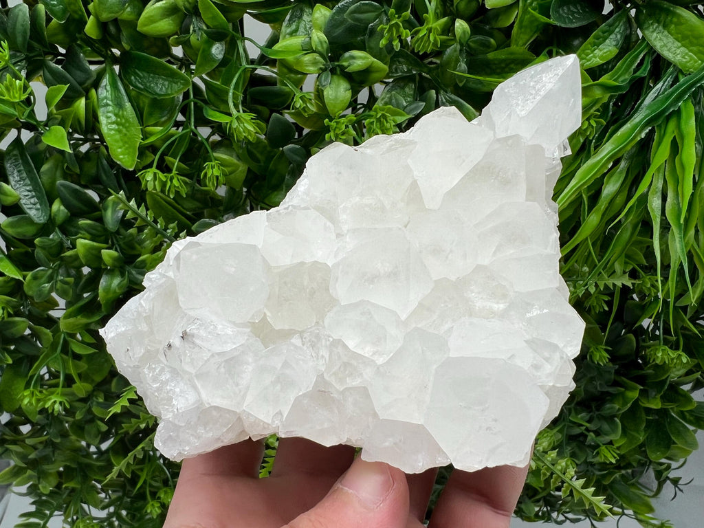 Transparent Chlorite Quartz Cluster, Madan Bulgaria Mineral Specimen