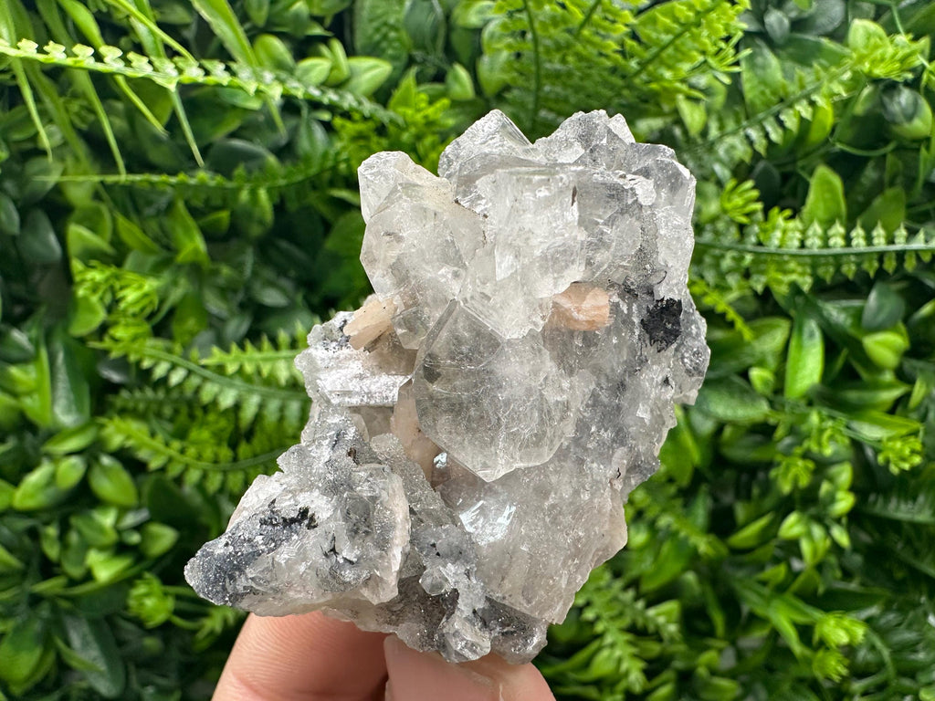 Apophyllite Stilbite on Chalcedony, India Mineral Specimen (6.5/6.5/3.5cm)