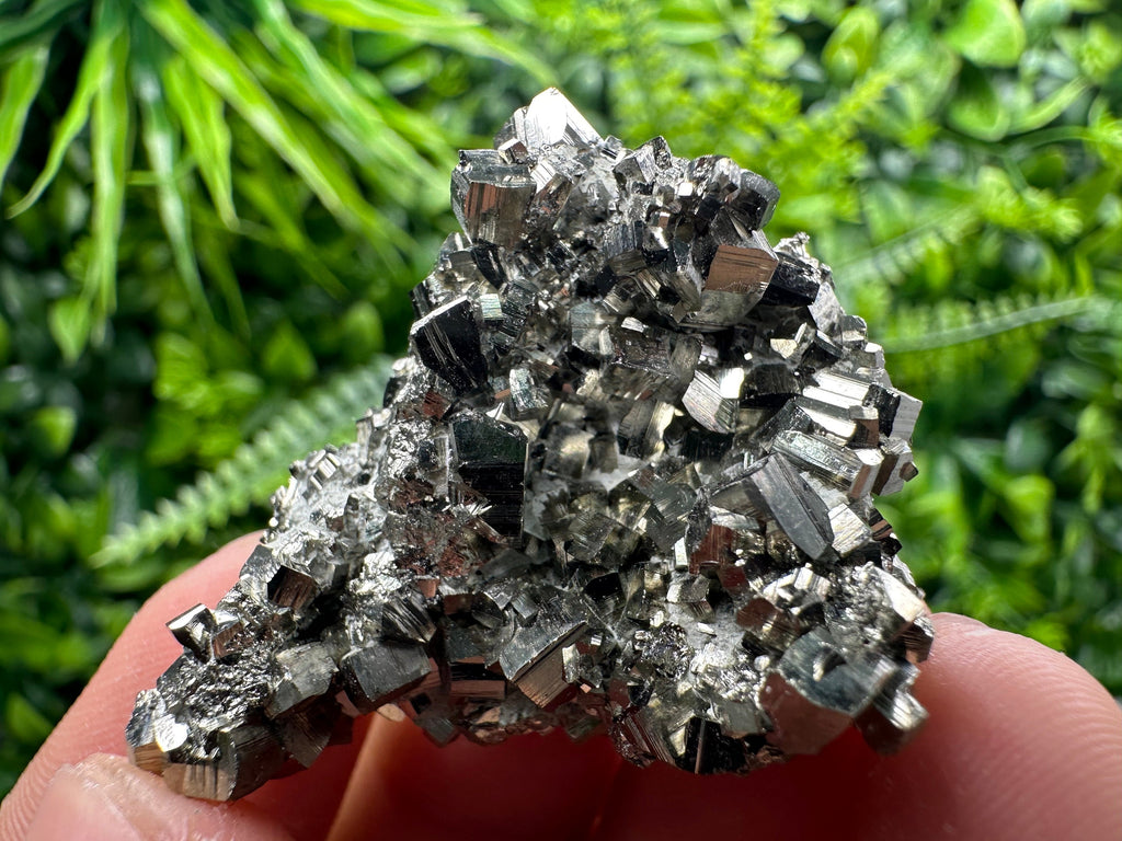 Golden Pyrite Cluster, Rare Crystallization, Natural Mineral Specimen
