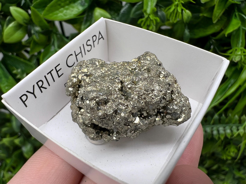 Peruvian Pyrite Cube: Natural Gold Mineral Specimen, Home Decor Stone (3/3.7cm