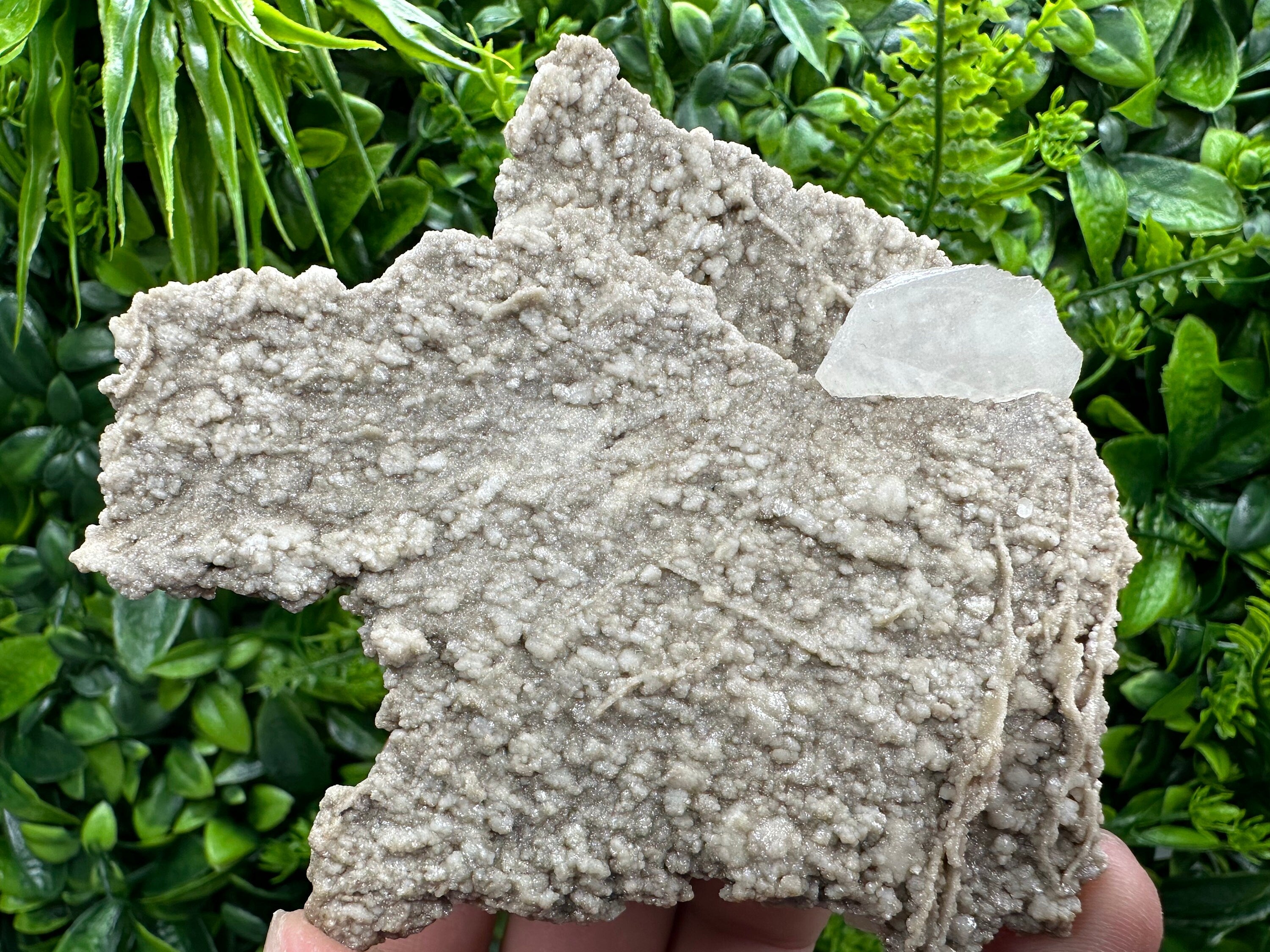 White Calcite on Matrix, Madan Bulgaria Crystal Mineral