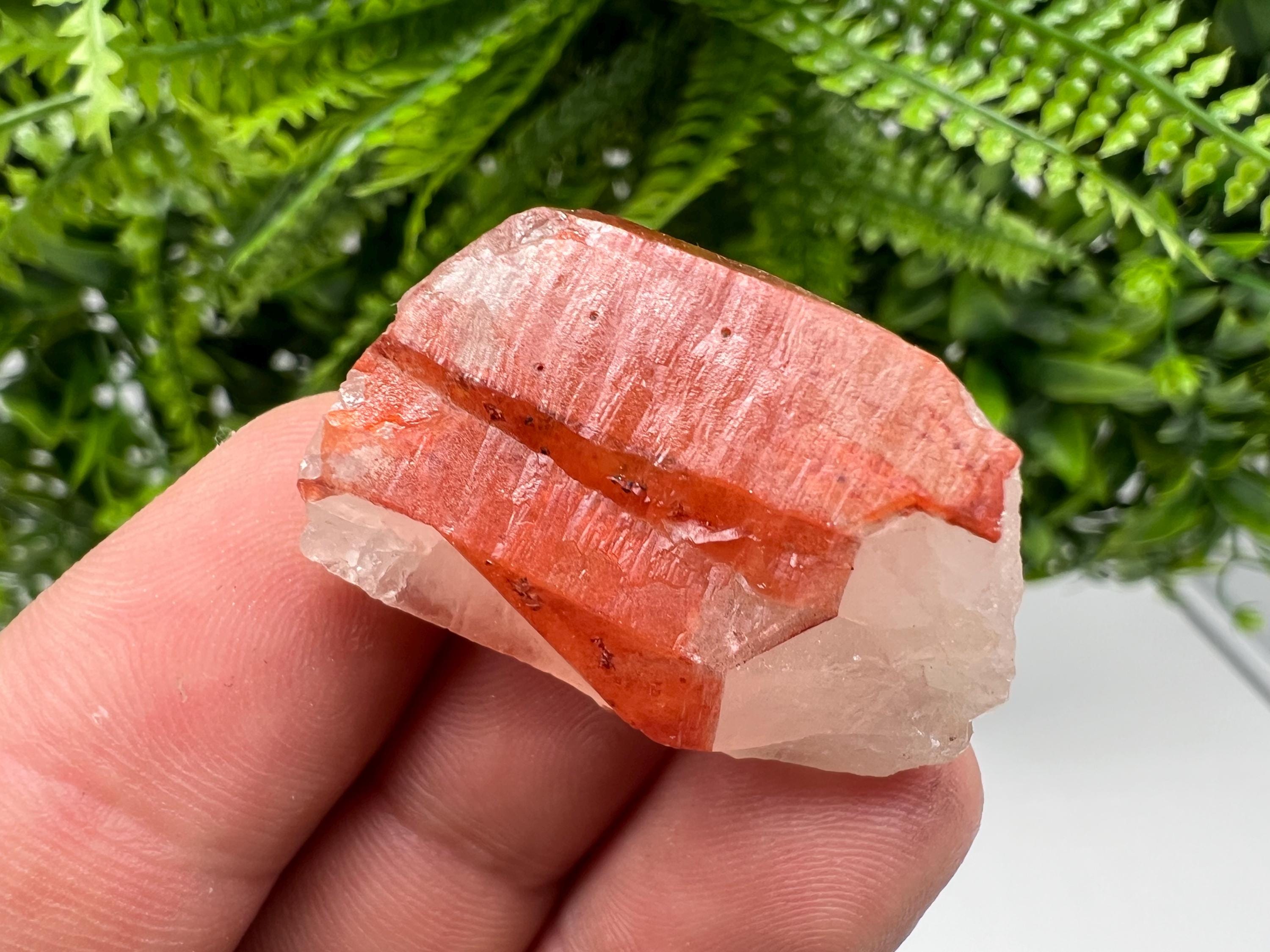 Red Hematite Phantom Quartz, Moroccan Mineral Specimen