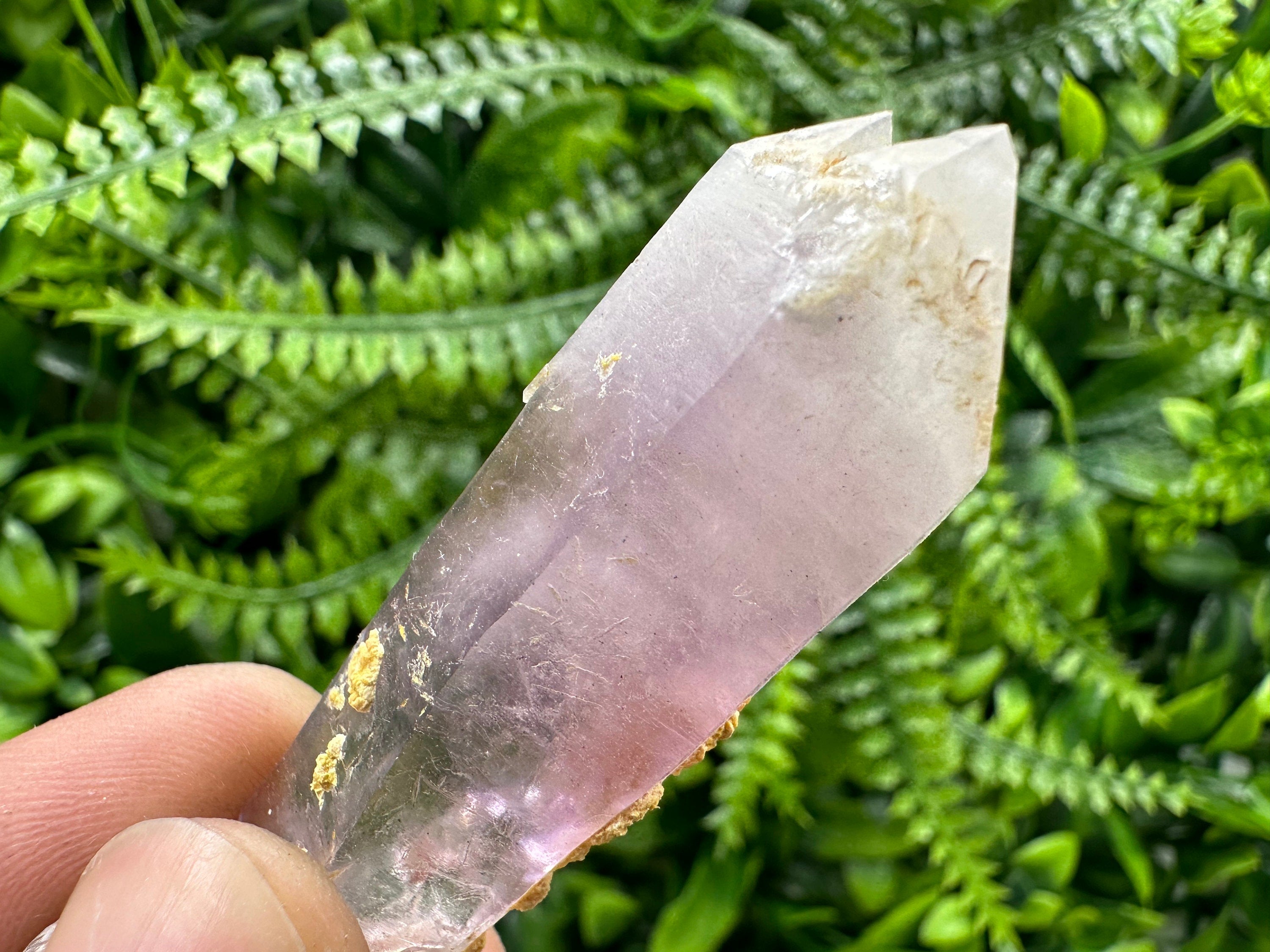 Amethyst Phantom Crystal, Cérusite Inclusions, Collectors Specimen