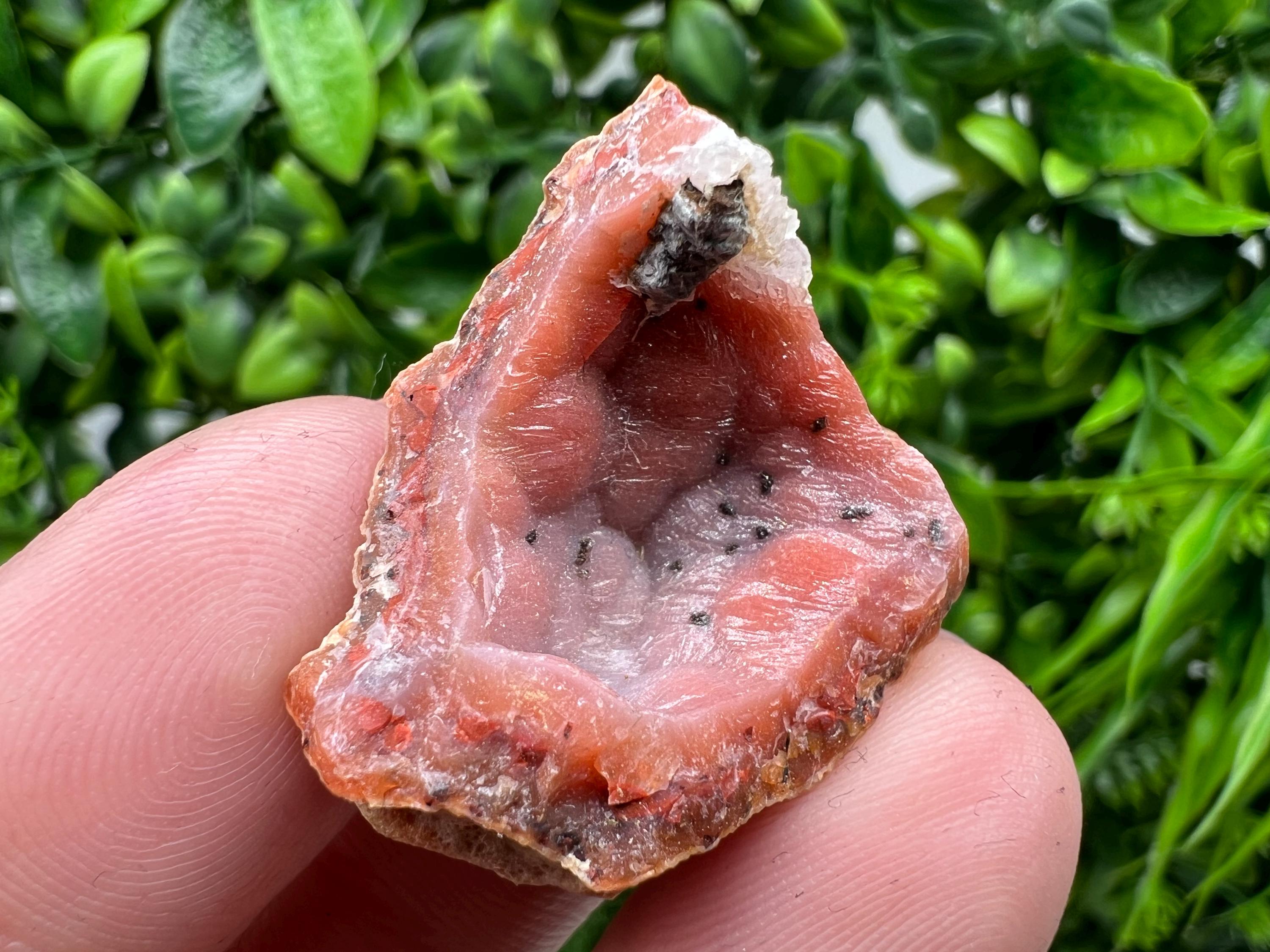 Red Chalcedony Crystal, Moroccan Mineral Specimen, Souvenir Gift