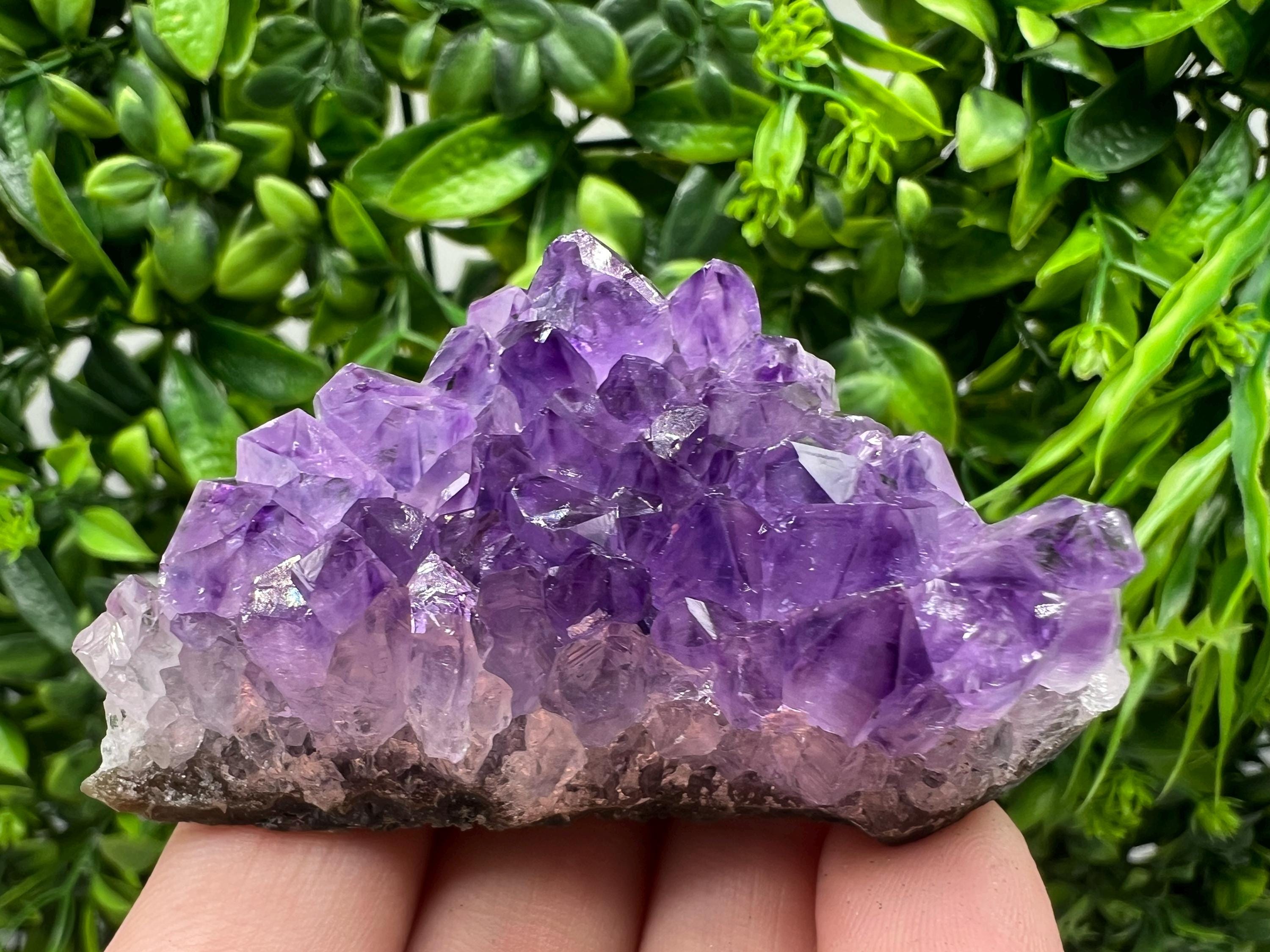 Uruguay Purple Amethyst Cluster, Natural Crystal Decor