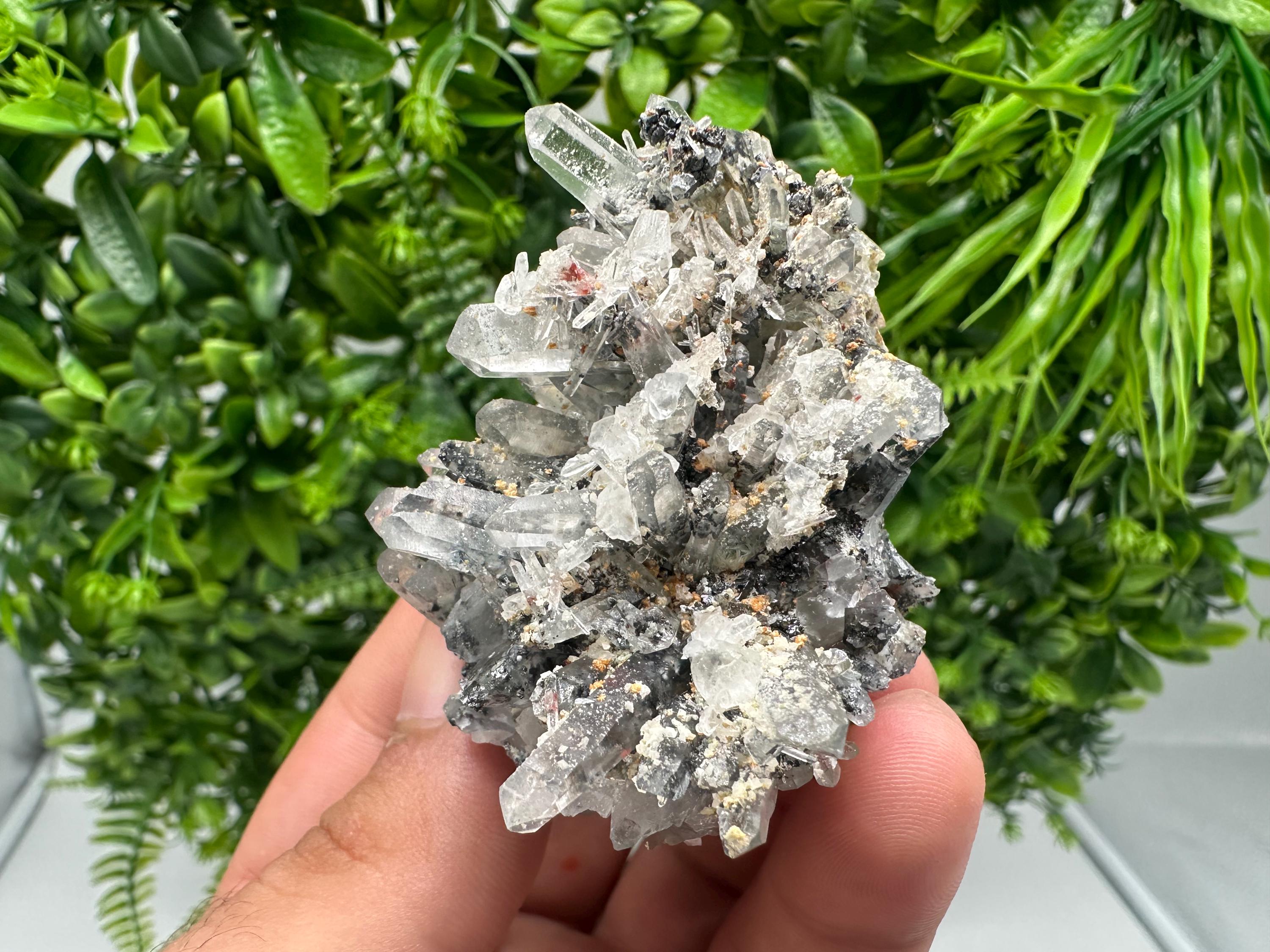 Quartz Siderite Galena Hematite Mineral Specimen, Home Decor Crystal