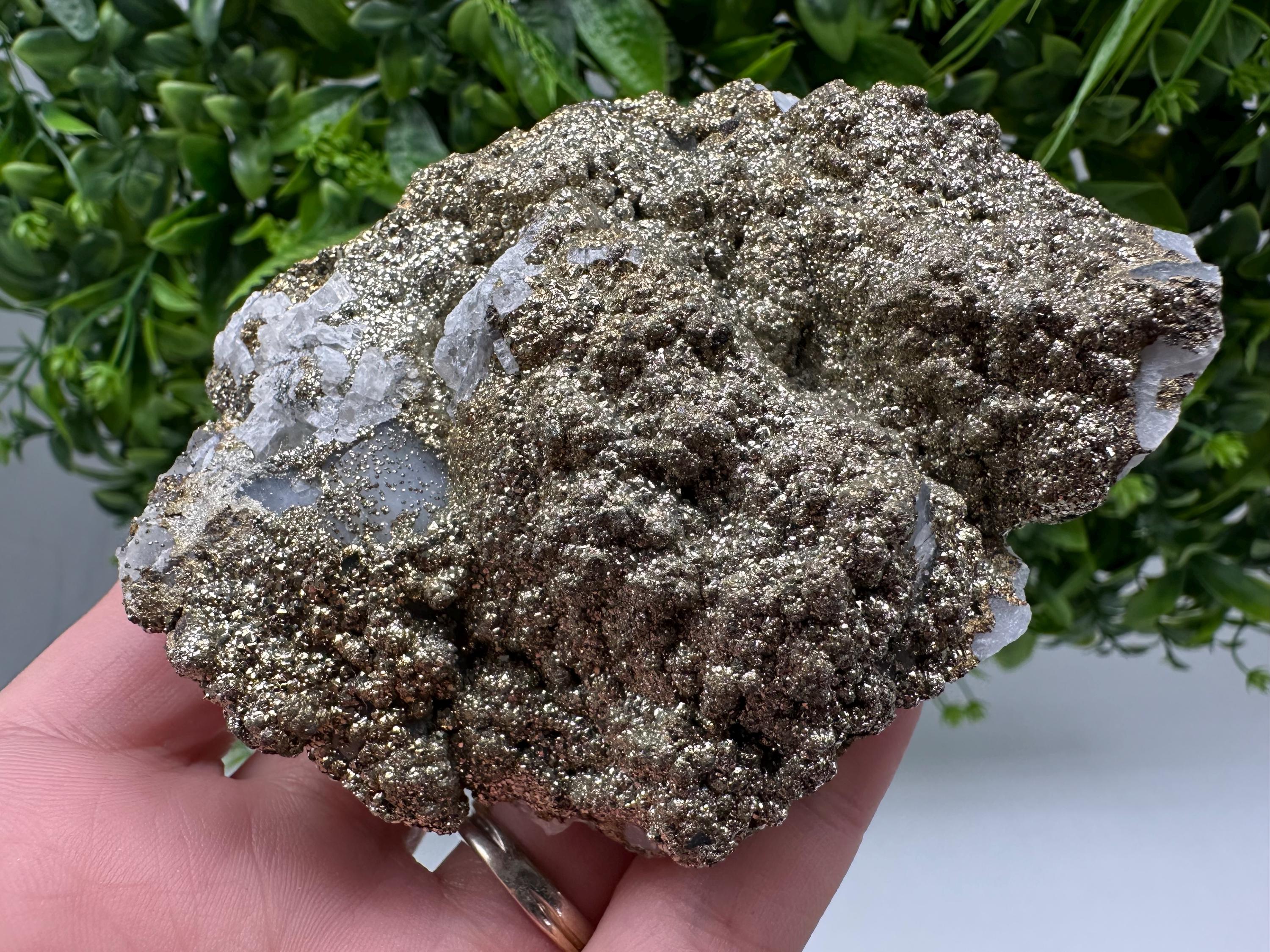 Marcasite Cluster on Chalcedony, Bulgaria Mineral Specimen