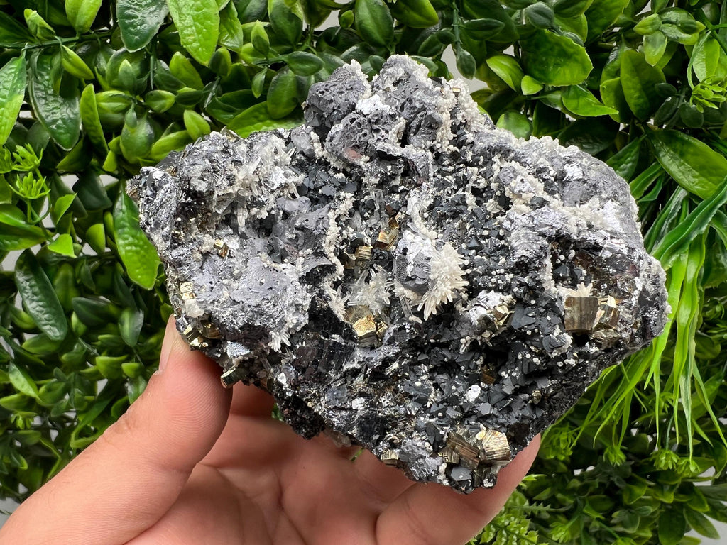Galena Sphalerite Quartz Pyrite Mineral Specimen: Madan Bulgaria Rare Crystal