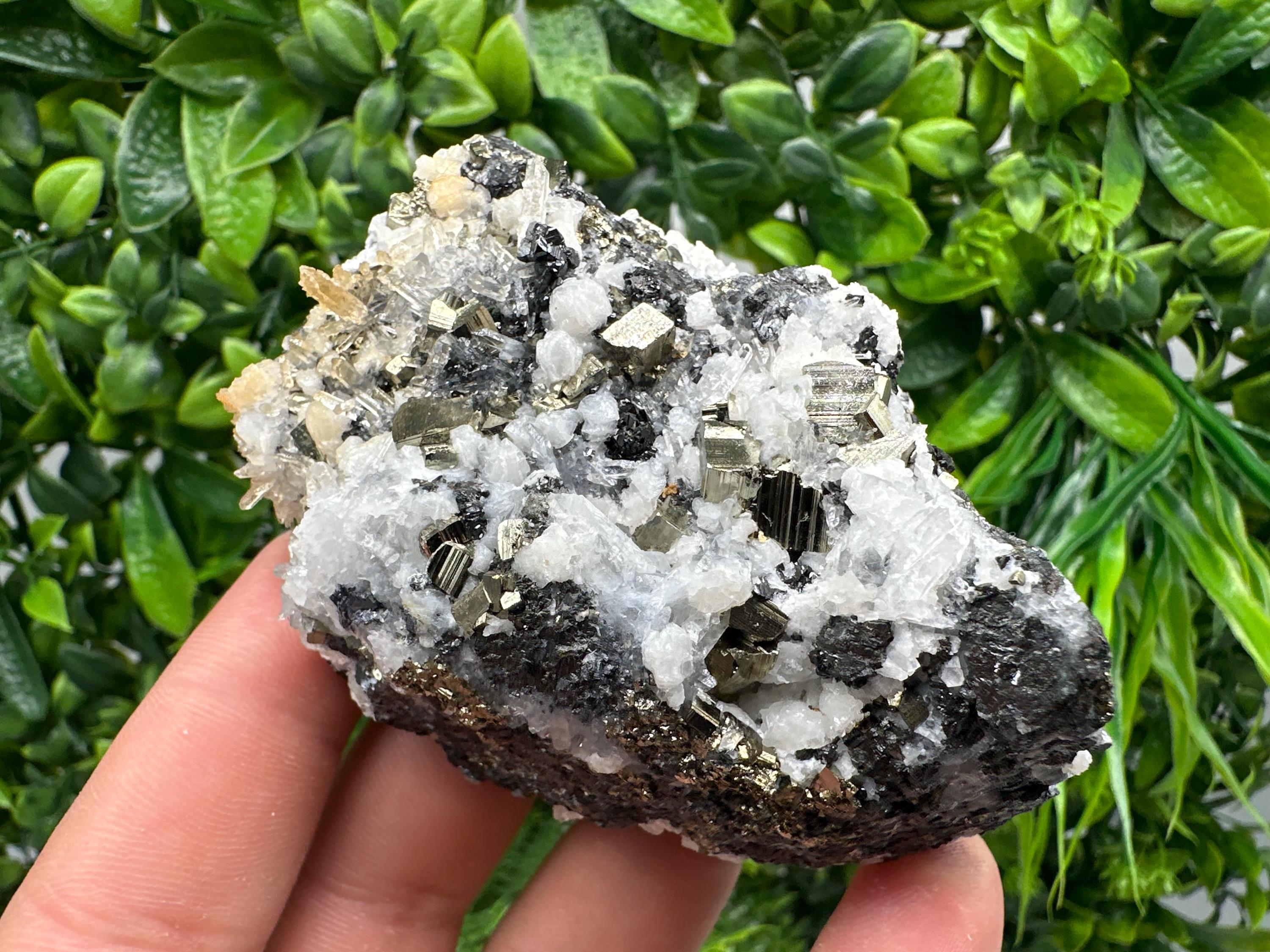 Pyrite Sphalerite Quartz Calcite Mineral Specimen, Madan Bulgaria