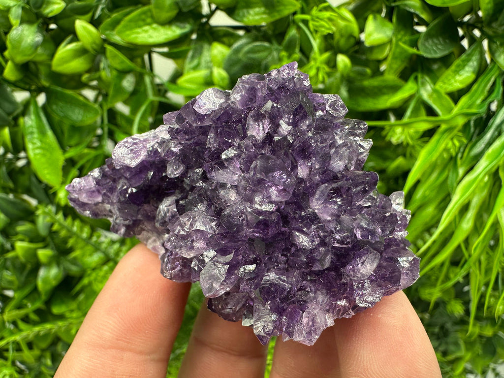 Natural Purple Amethyst Cluster from Uruguay: Home Decor Crystal