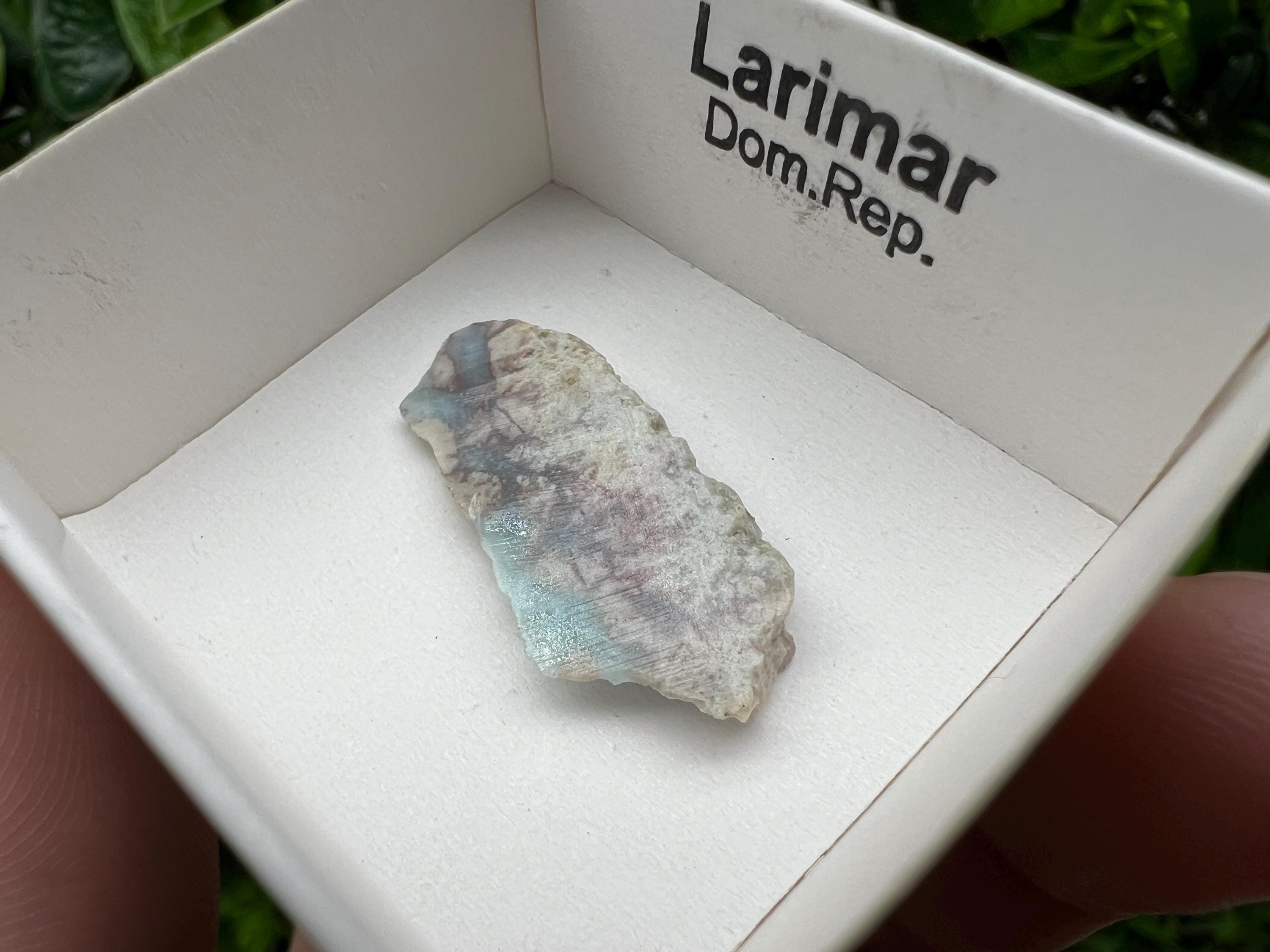 Rare Raw Larimar Specimen: Dom. Rep. Crystal (30/15mm)
