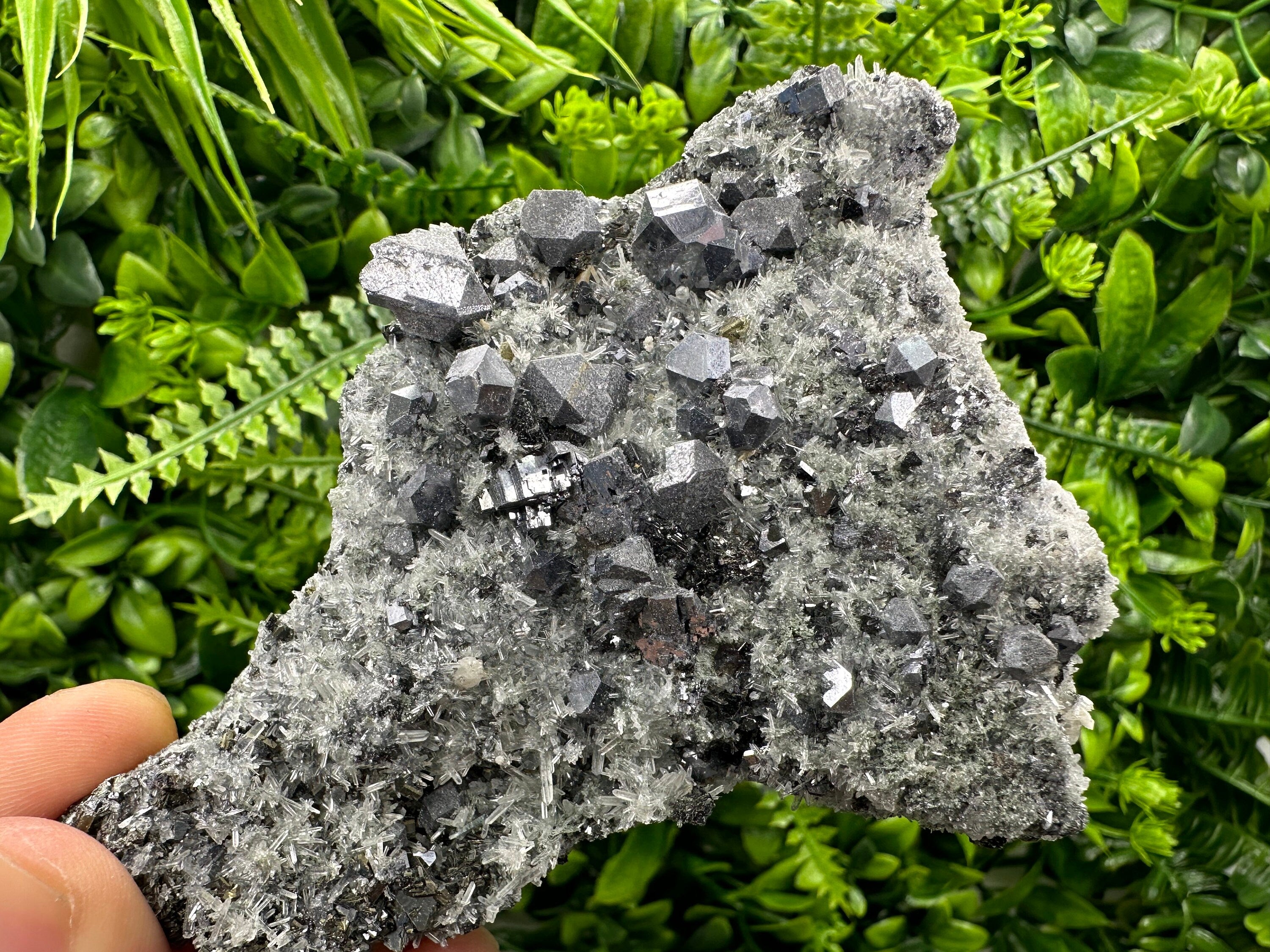 Galena with Sphalerite on Quartz, Bulgaria Mineral Specimen