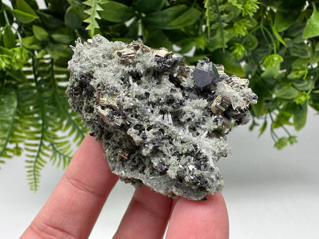 Stunning Pyrite on Quartz,Calcite from Borieva mine,Madan,Bulgaria,natural,collectible mineral specimen,home decor stone,collection crystal
