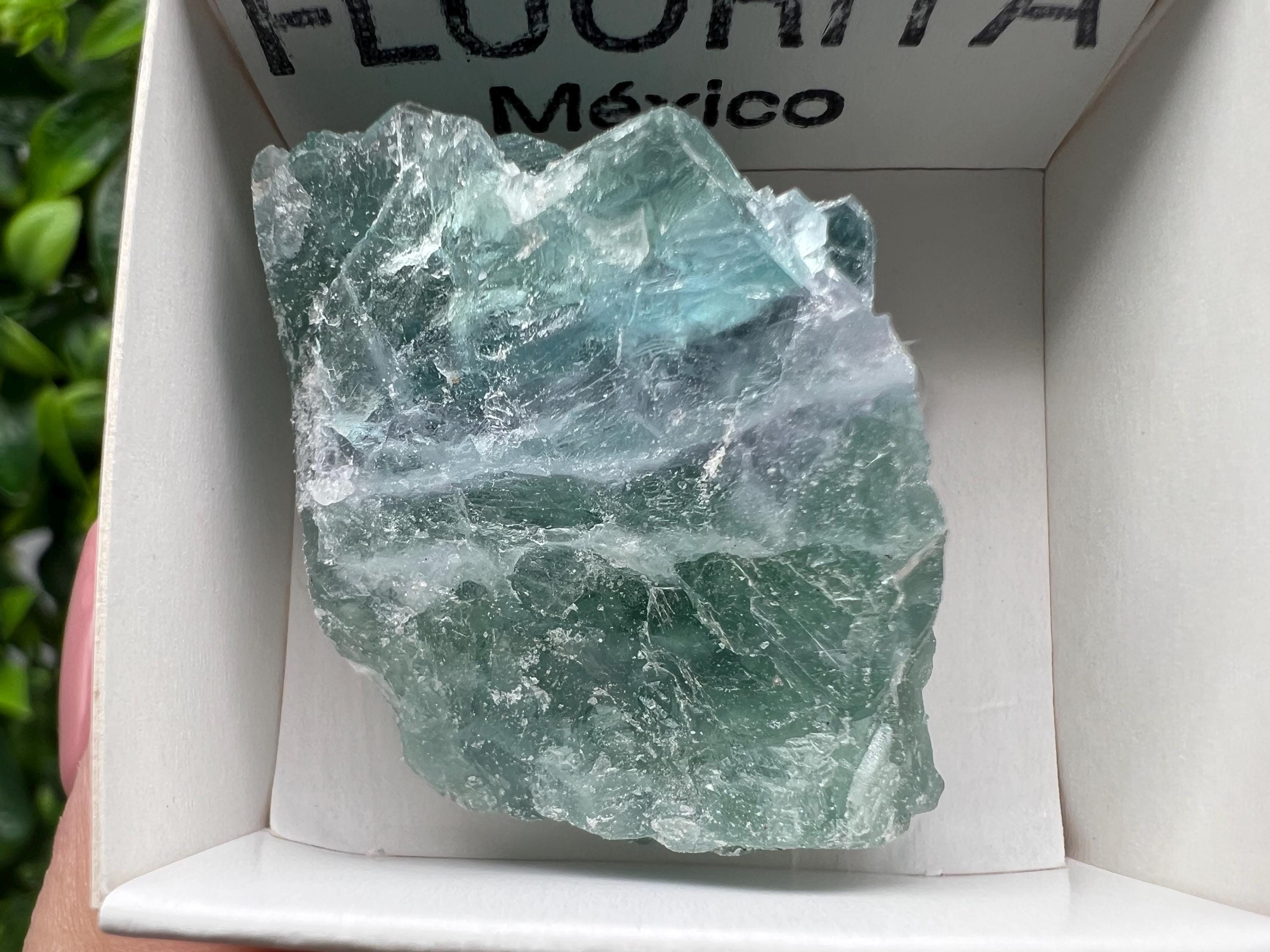 Rare Rainbow Fluorite Cube: Raw Crystal from Mexico, Vintage Meditation Stone