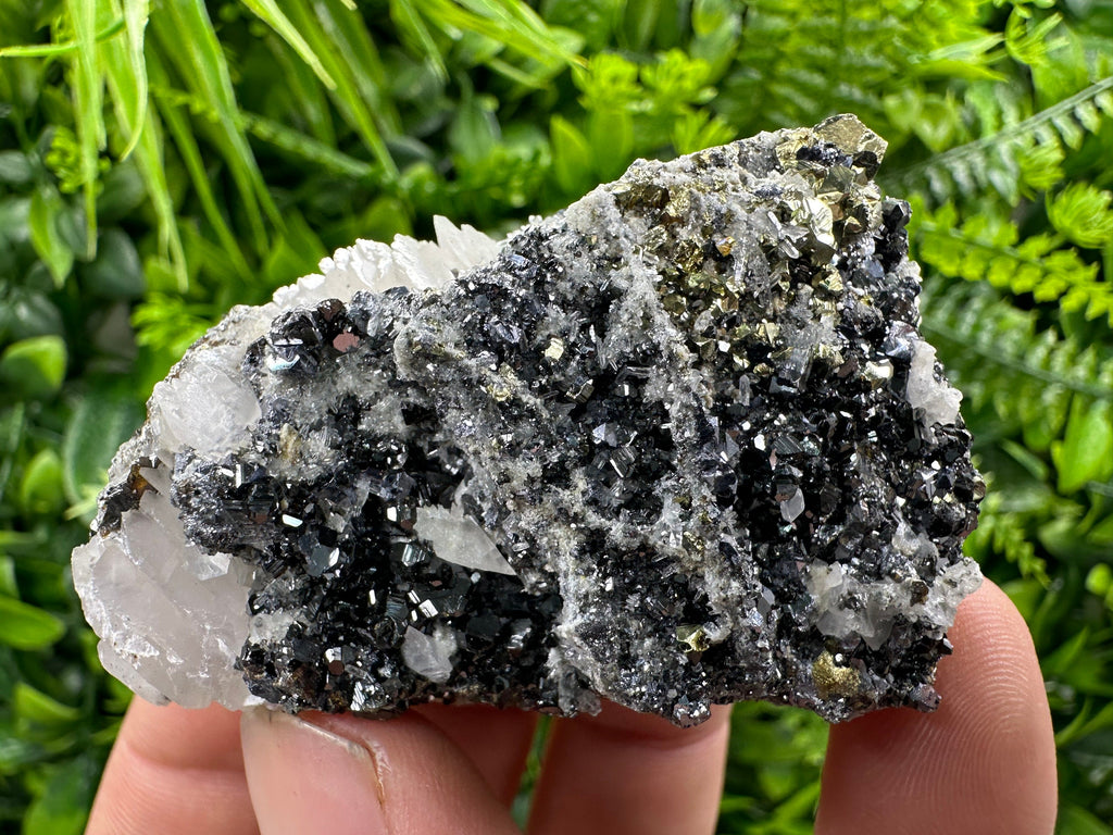 Galena Sphalerite Calcite on Quartz, Borieva Mine Bulgaria