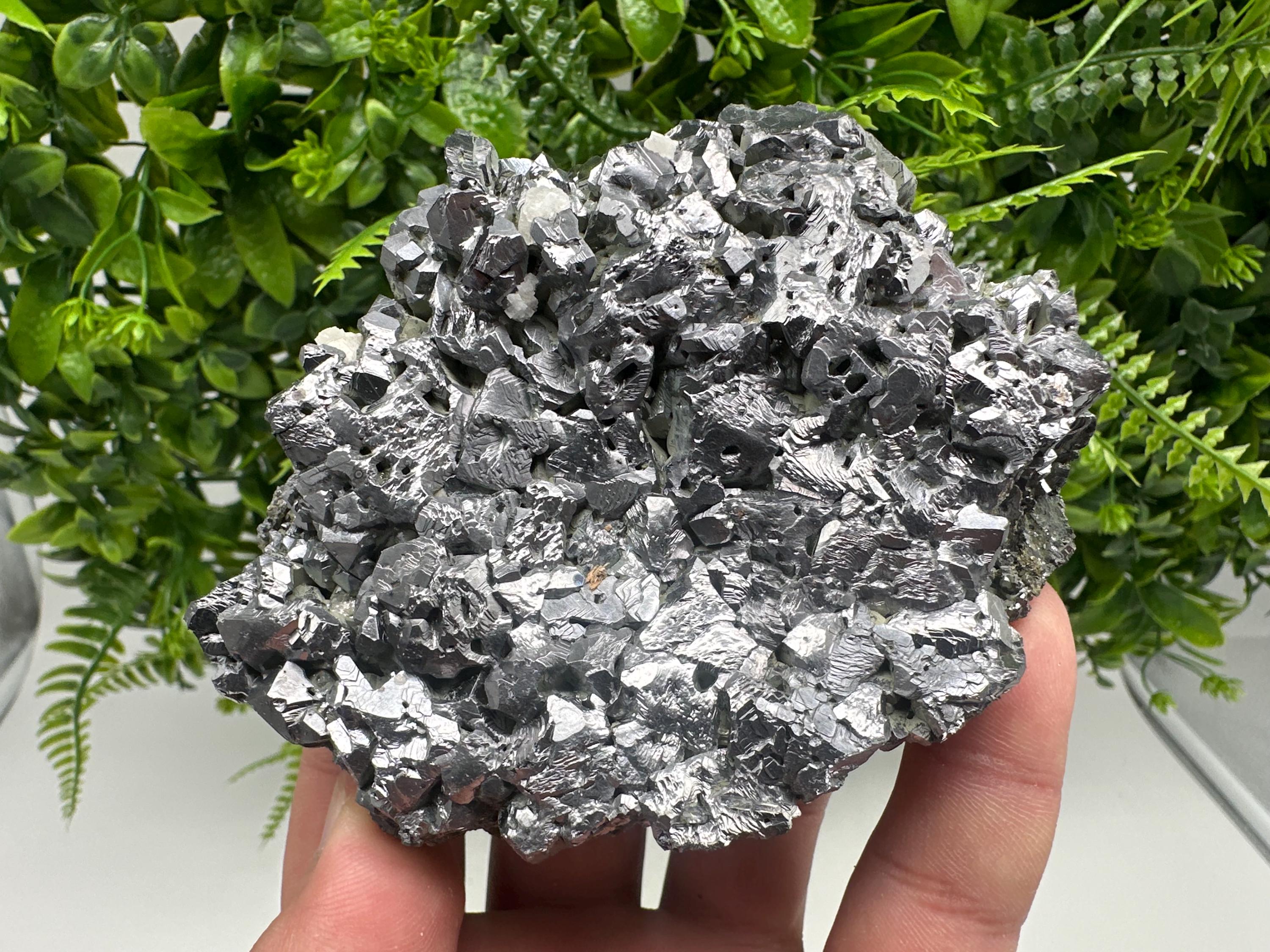 Skeletal Galena Specimen: Mirror-Like Mineral Decor from Bulgaria