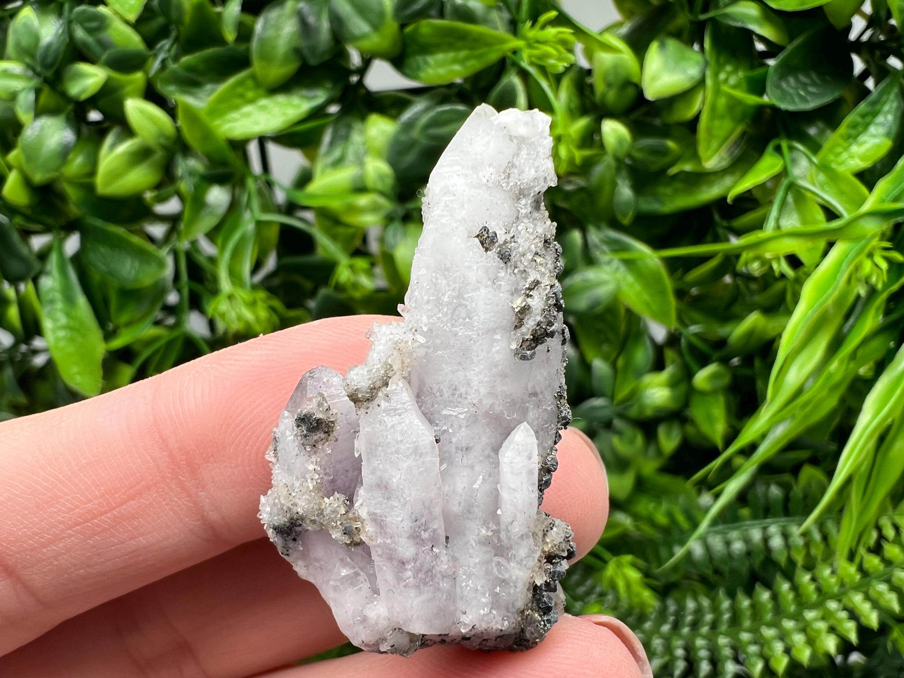 Amethyst Phantom Quartz with Chalcedony and Chlorite - Djurcovo Laki, Bulgaria