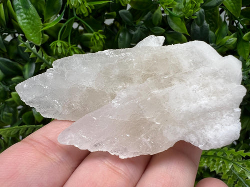 Calcite on Green Quartz: Djurcovo Mine, Bulgaria - Healing Crystal