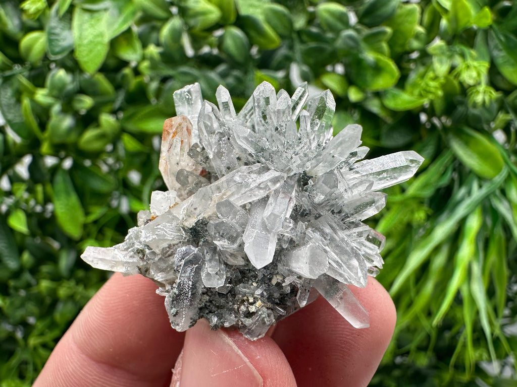 Lovely specimen Green Quartz inclusions Chlorite and Sphalerite/ Natural minerals/ Souvenir crystal gift minerals famous 9th September/Madan