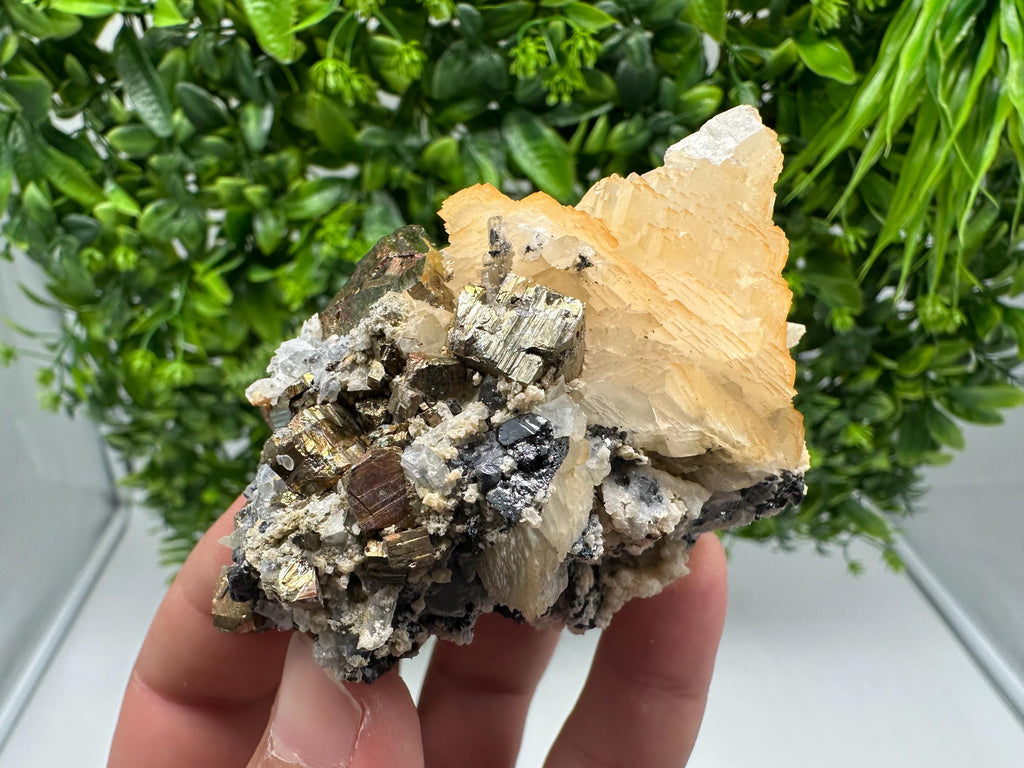 Stunning Pyrite on Quartz,Calcite from Borieva mine,Madan,Bulgaria,natural,collectible mineral specimen,home decor stone,collection crystal
