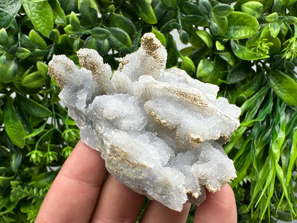 Blue Chalcedony Quartz with Chlorite Inclusions: Krushev Dol Mine Crystal