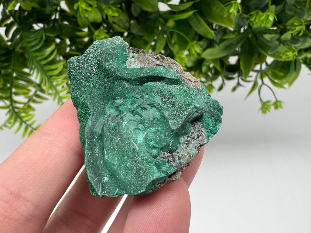 Green Polished Malachite Crystal, Congo Minerals, Chakra Stone