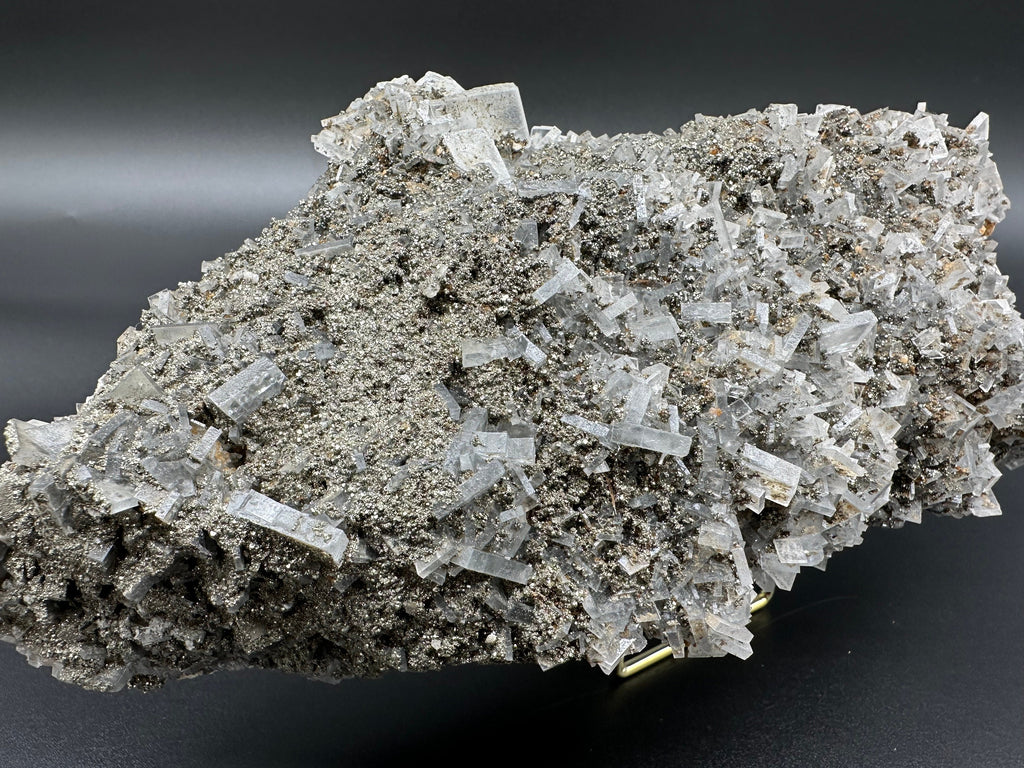 Barite with Pyrite on Chalcedony, Androvo Mine, Bulgaria