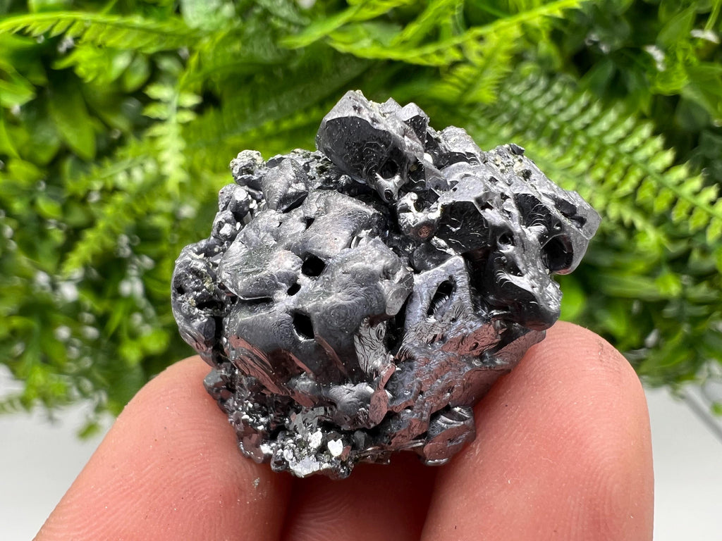 Skeletal Galena on Quartz, Borieva Mine Mineral Specimen
