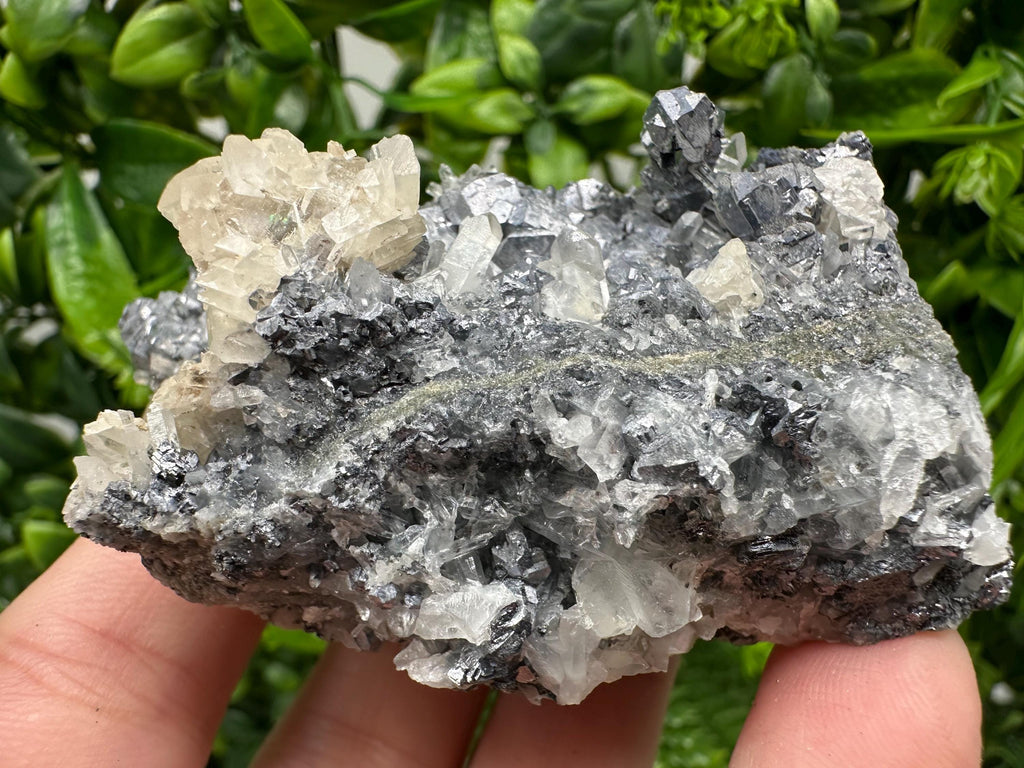 Galena Spinel with Quartz and Calcite, Borieva Mine Mineral Specimen