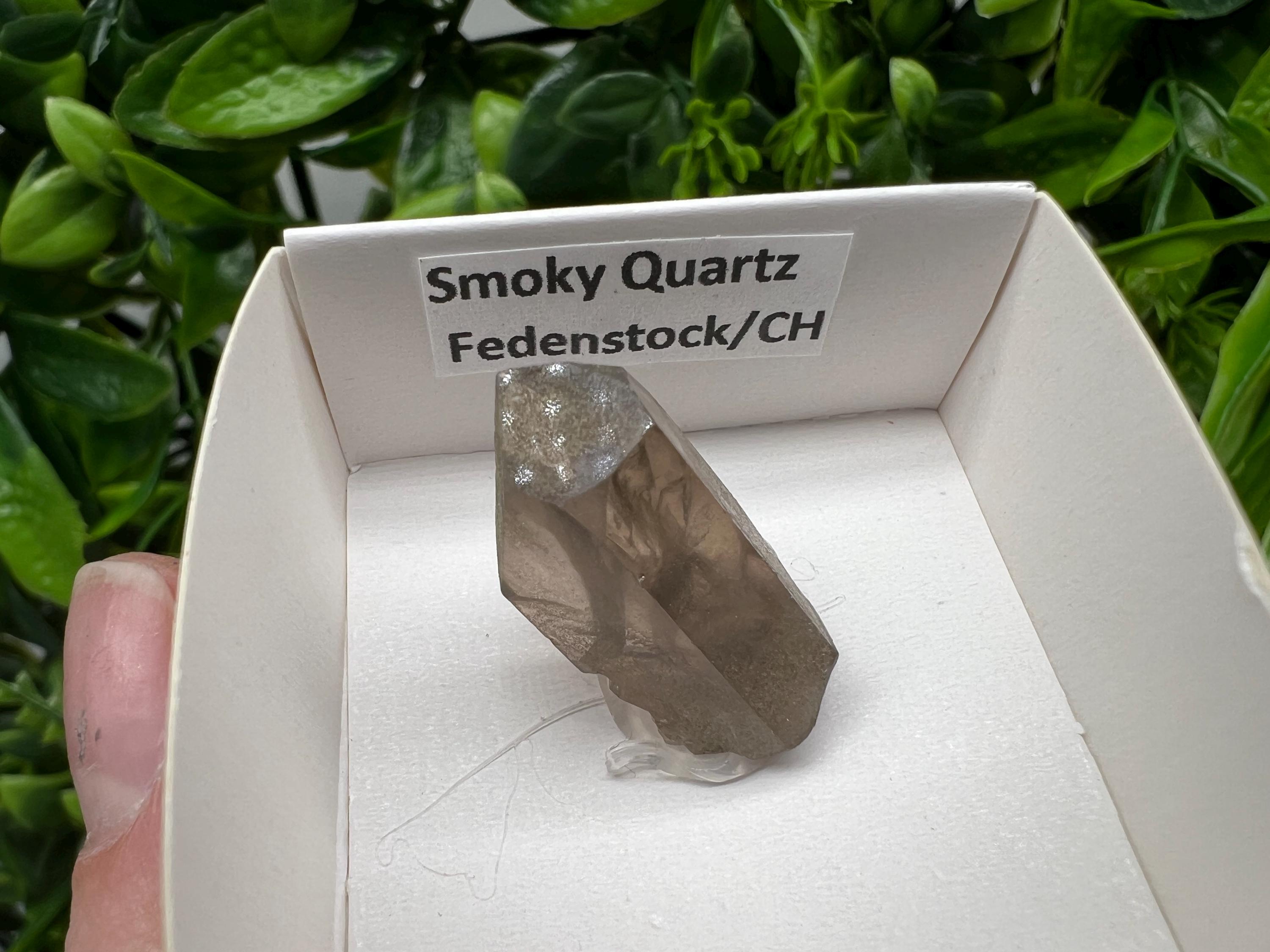 Rare Fedenstock Smoky Quartz Point, Switzerland Mineral Specimen (25MM)