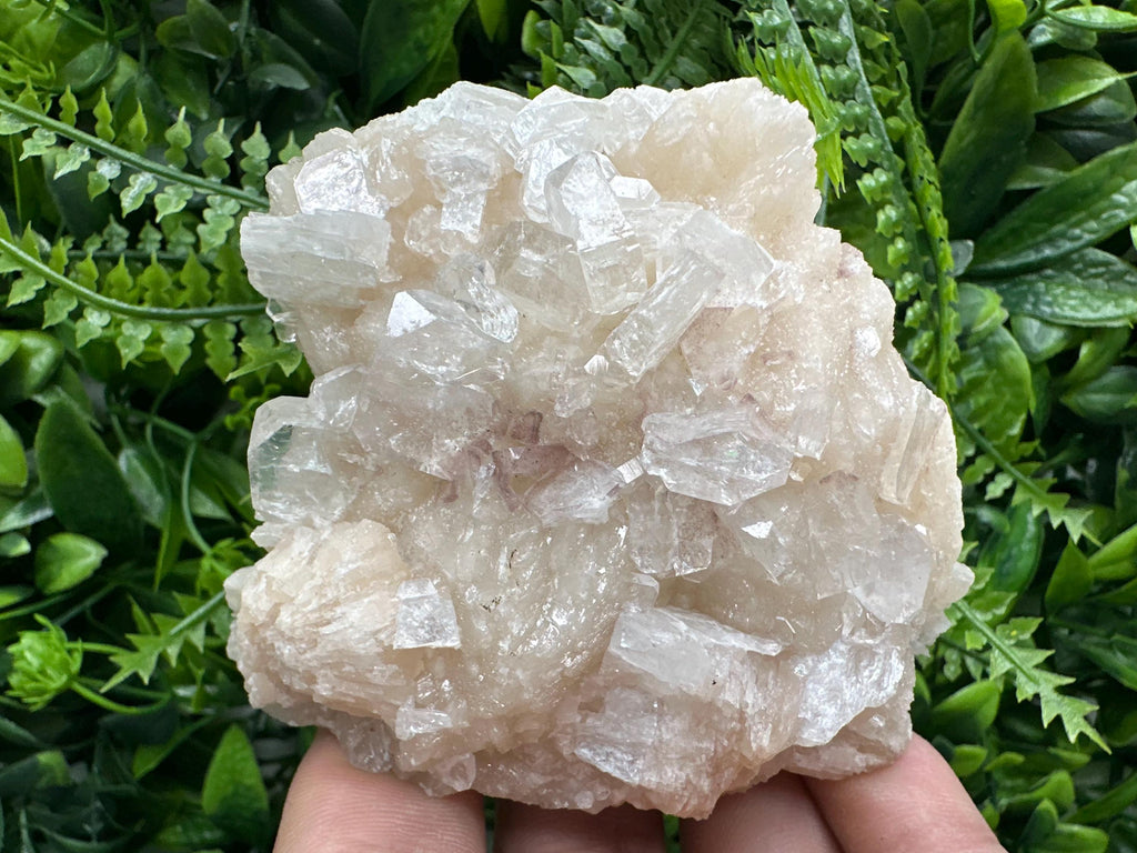 Apophyllite Stilbite on Chalcedony, India Mineral Specimen (9/7/6 cm)